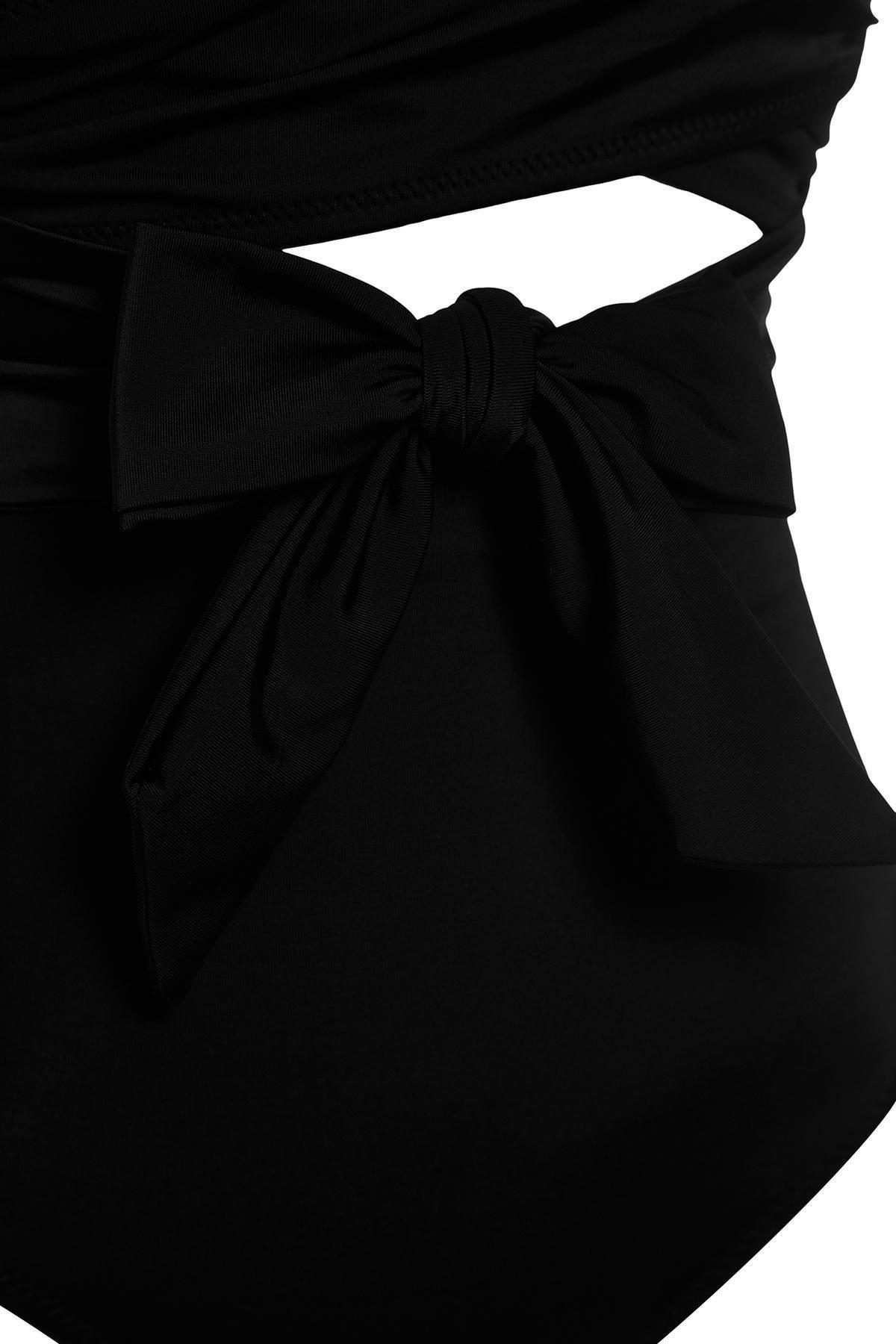 Black Double Breasted Tie Swimsuit, , large image number 3