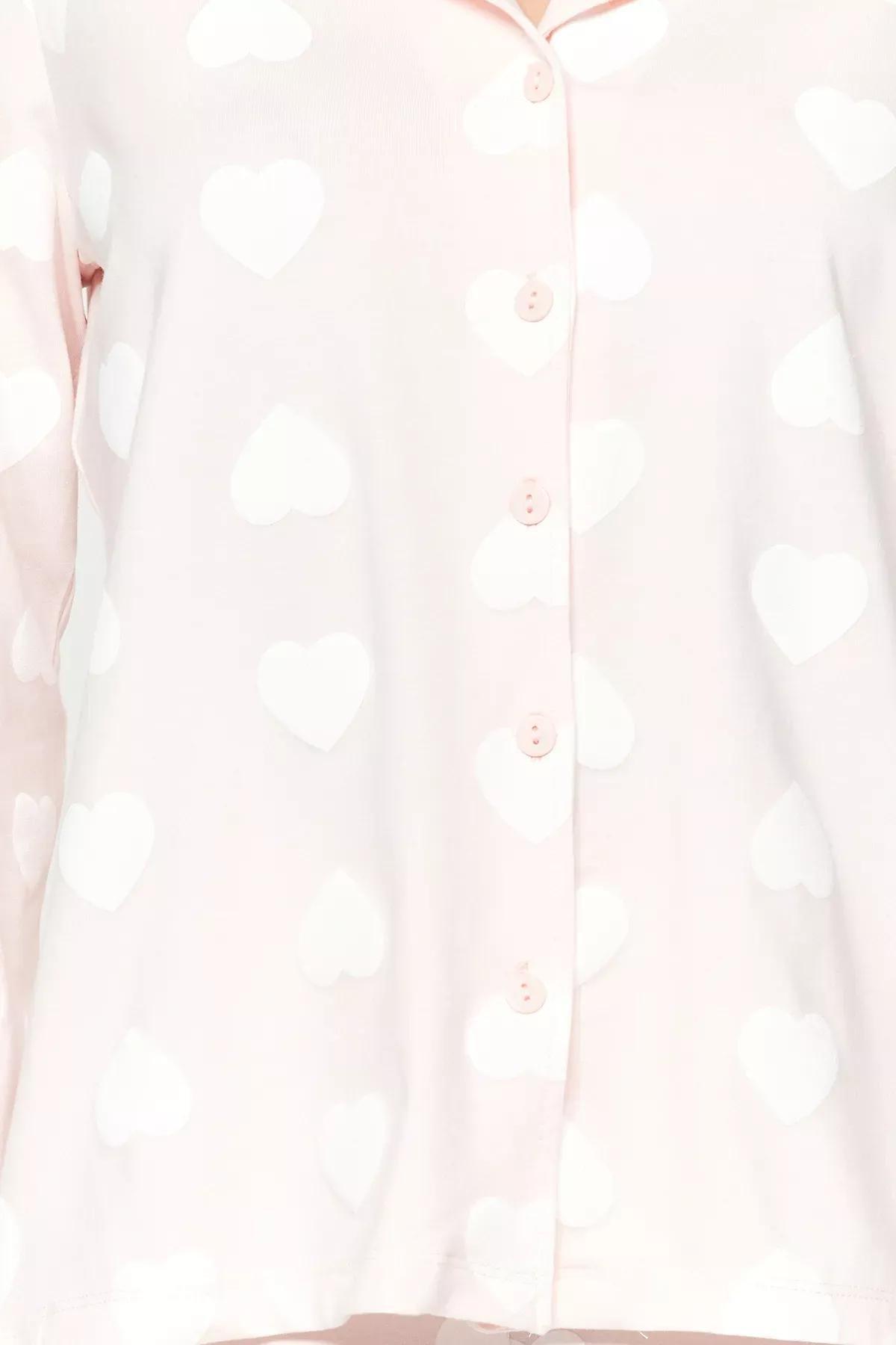 Pink Heart Puff Pyjama Set, POWDER, large image number 3