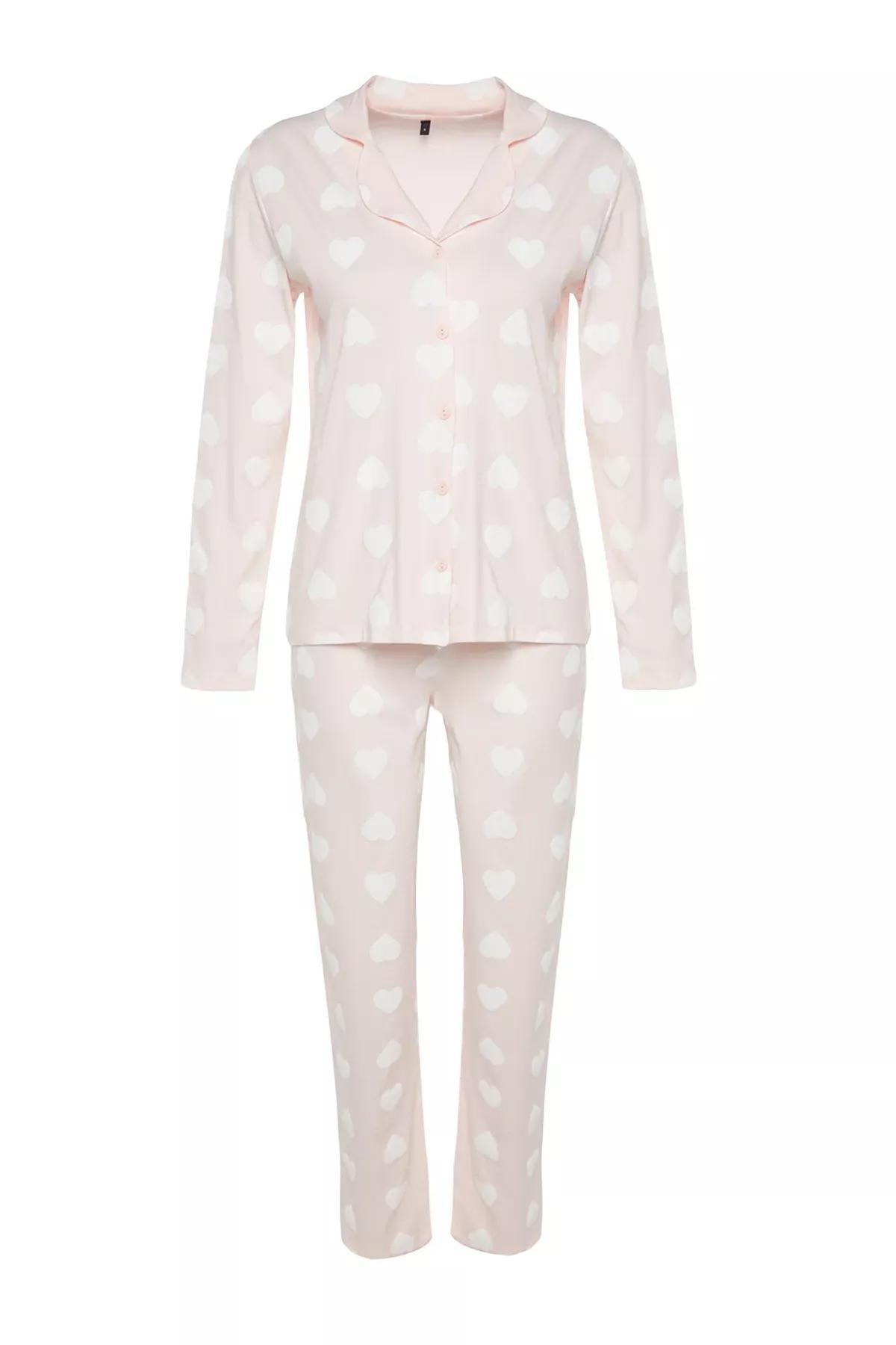 Pink Heart Puff Pyjama Set, POWDER, large image number 5