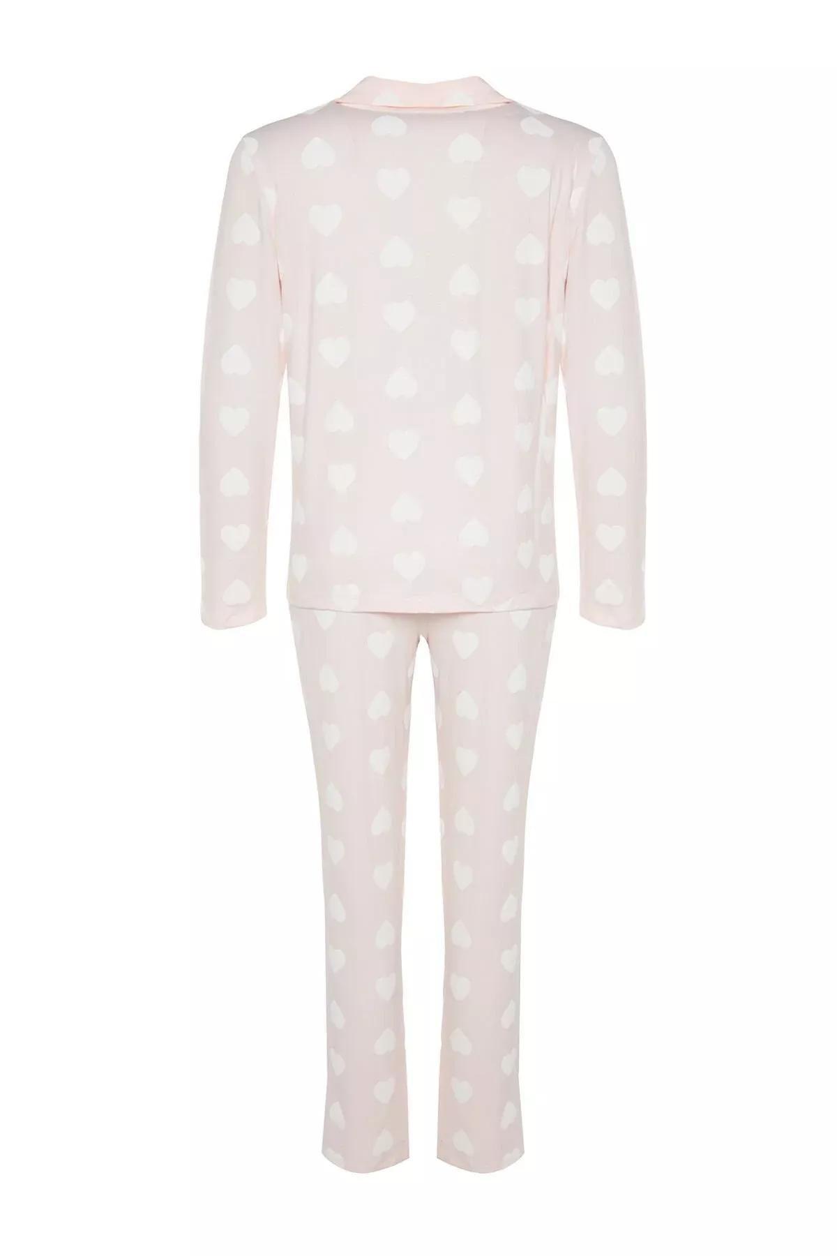 Pink Heart Puff Pyjama Set, POWDER, large image number 6
