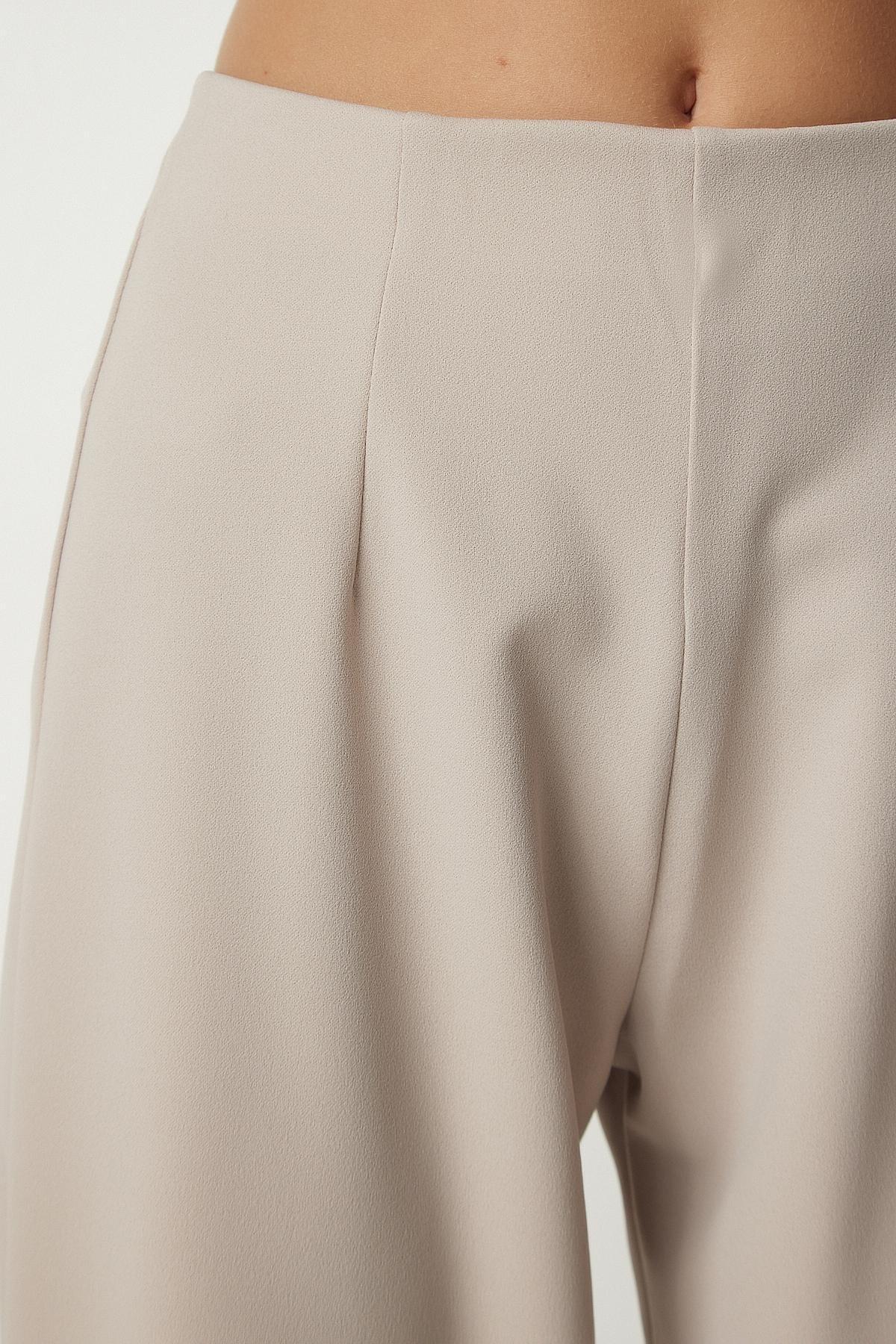 Beige Comfortable Woven Shalwar Trousers, , large image number 3