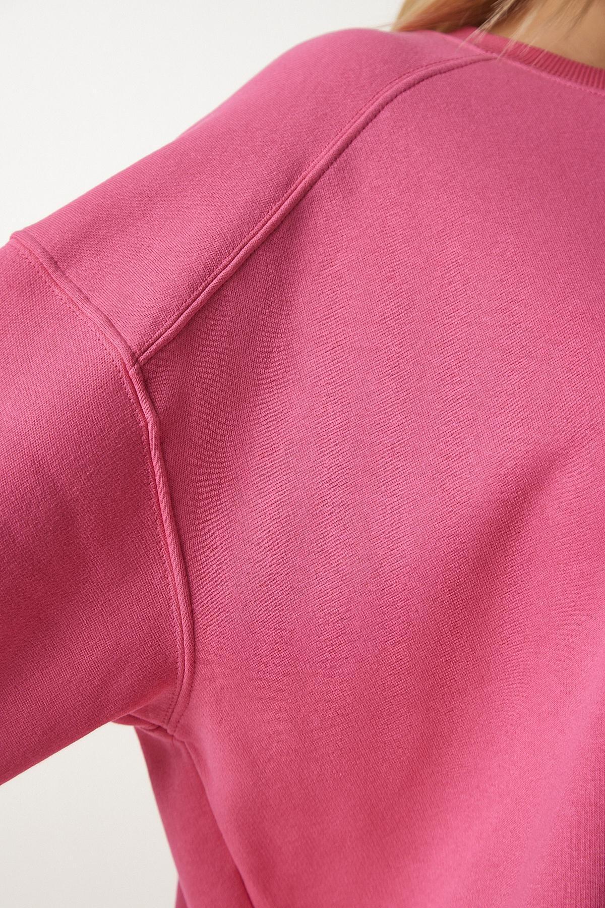 Pink Shark Oversized Sweatshirt, Pink, large image number 3