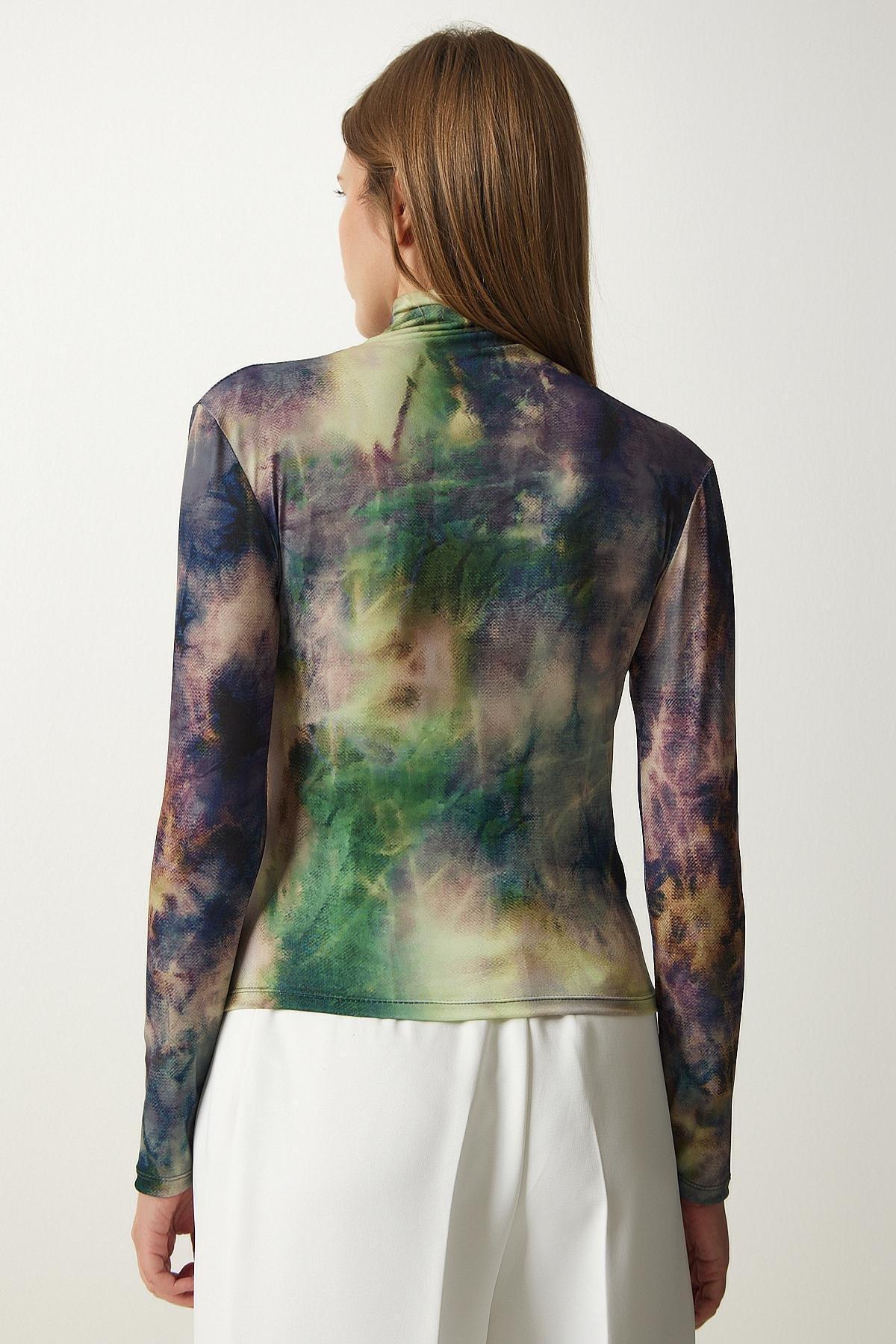 Light Green Abstract Blouse, , large image number 3