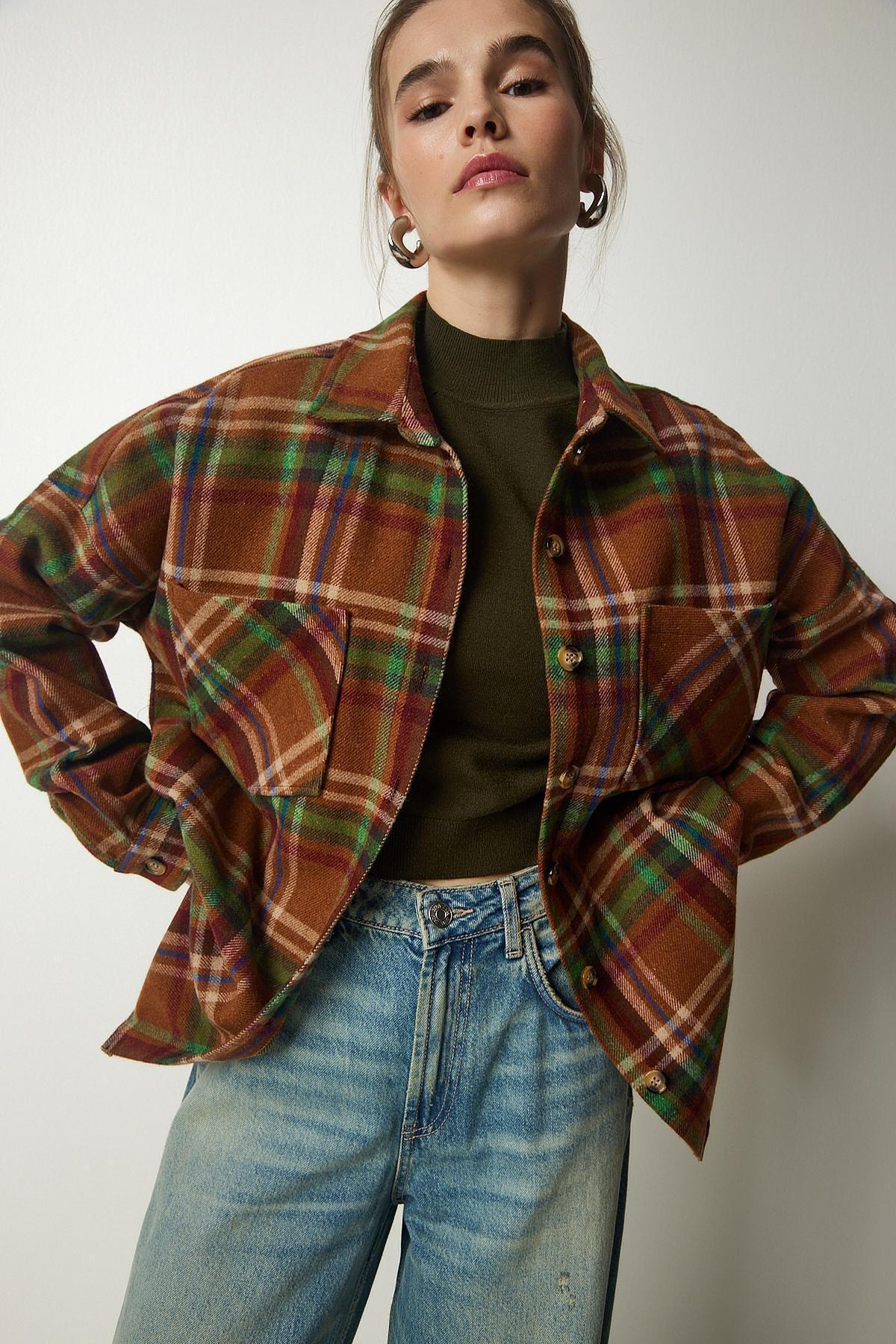Green Oversize Lumberjack Shirt, C101_1450, large image number 0