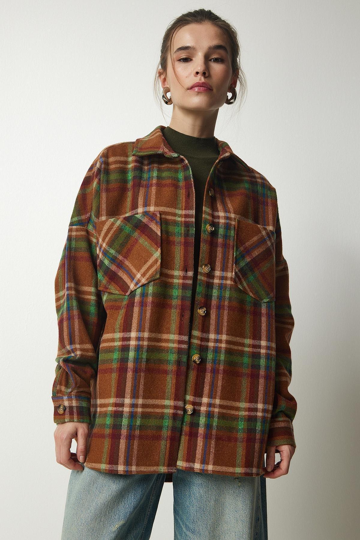 Green Oversize Lumberjack Shirt, C101_1450, large image number 1
