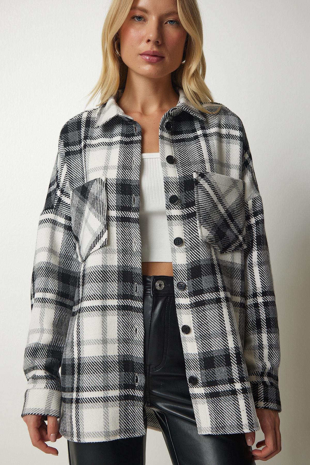 Happiness Istanbul - Multicolour Oversize Lumberjack Shirt