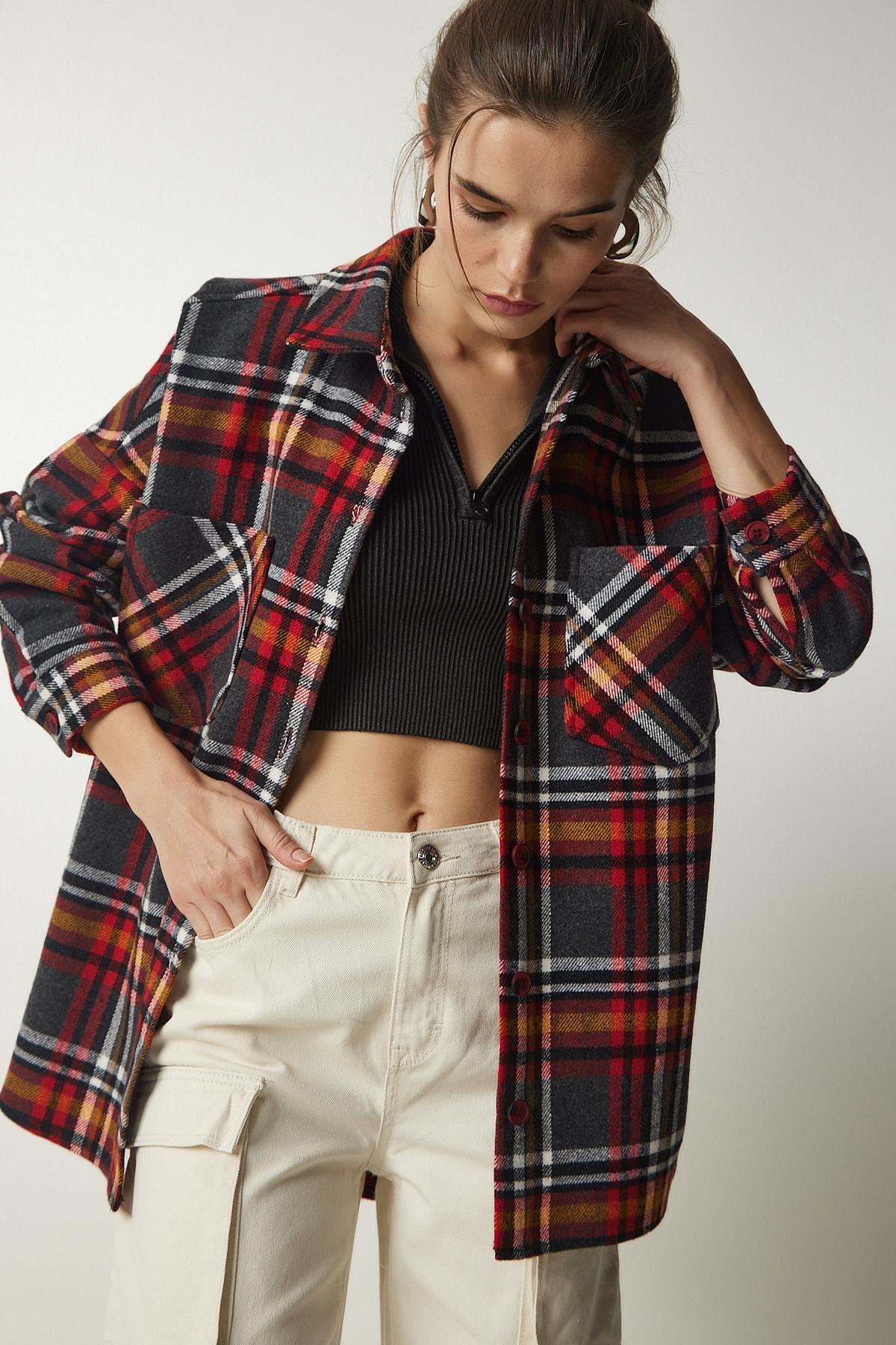 Red Oversize Lumberjack Shirt, , large image number 2