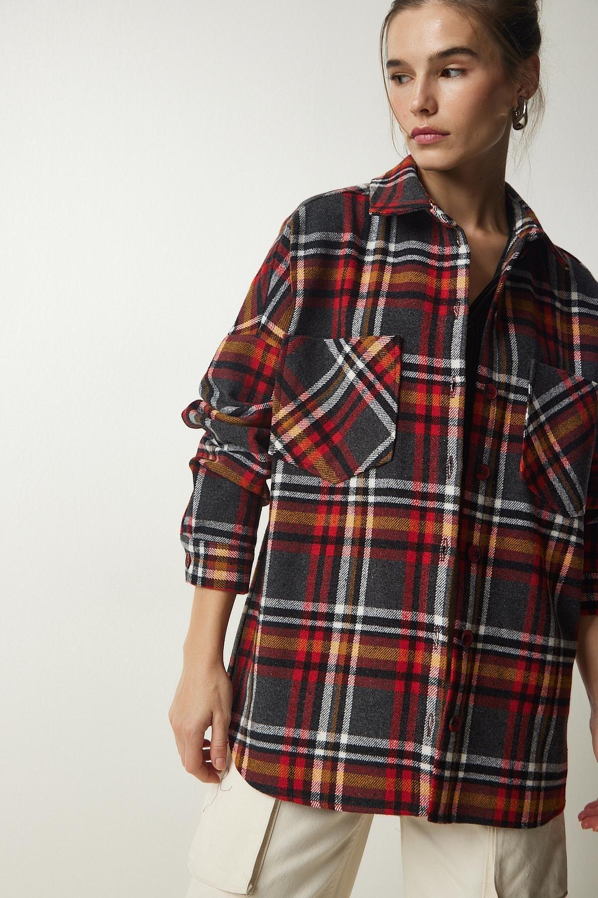 Red Oversize Lumberjack Shirt, , large image number 3