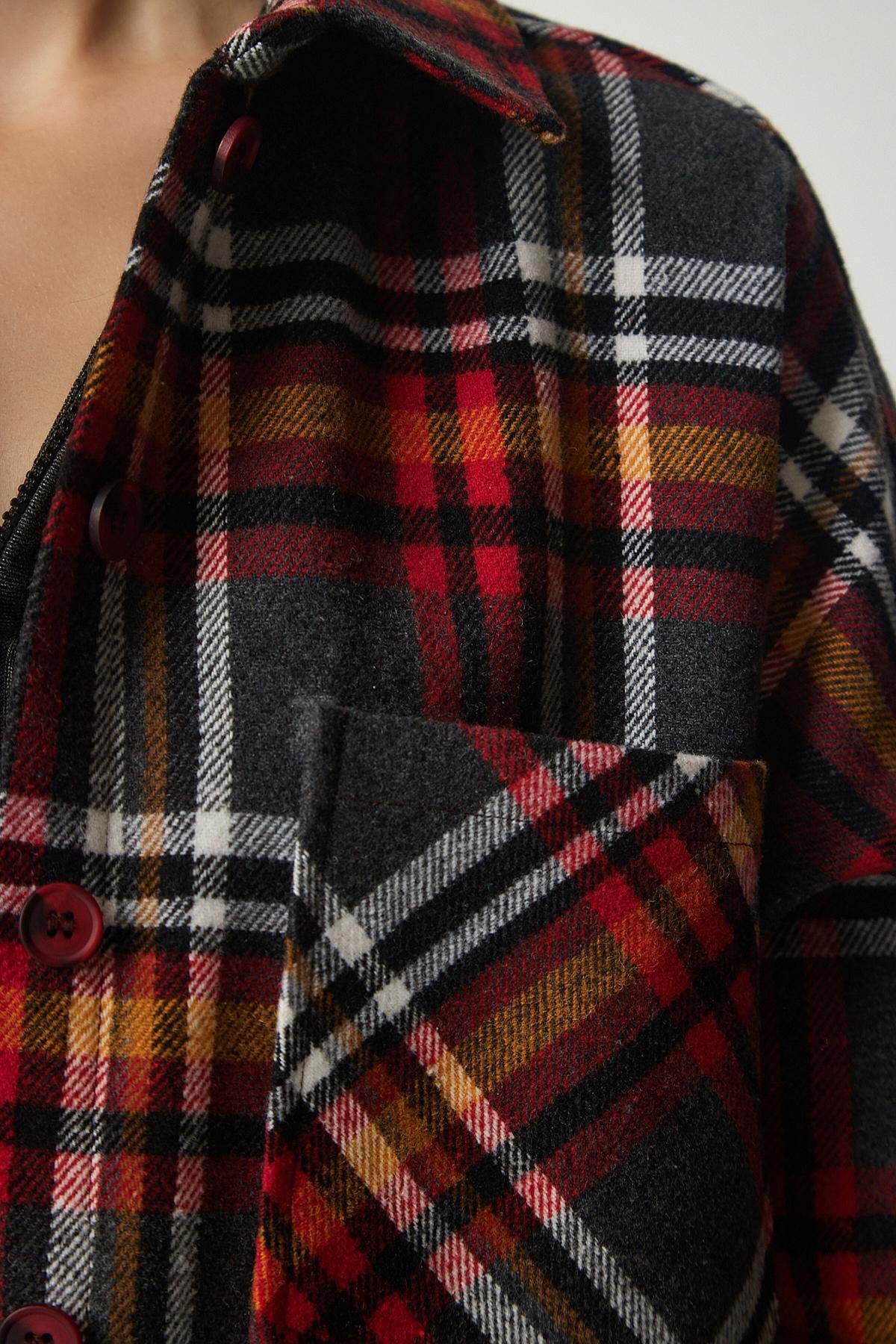 Red Oversize Lumberjack Shirt, , large image number 4