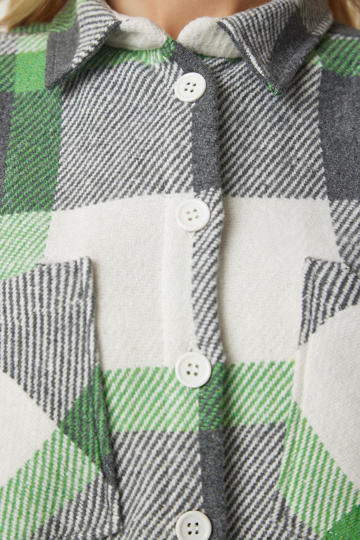 Multicolour Patterned Oversize Lumberjack Shirt, , large image number 4