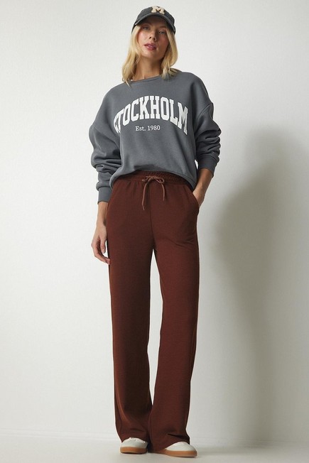 Happiness - Brown Camisole Pocket Sweatpants