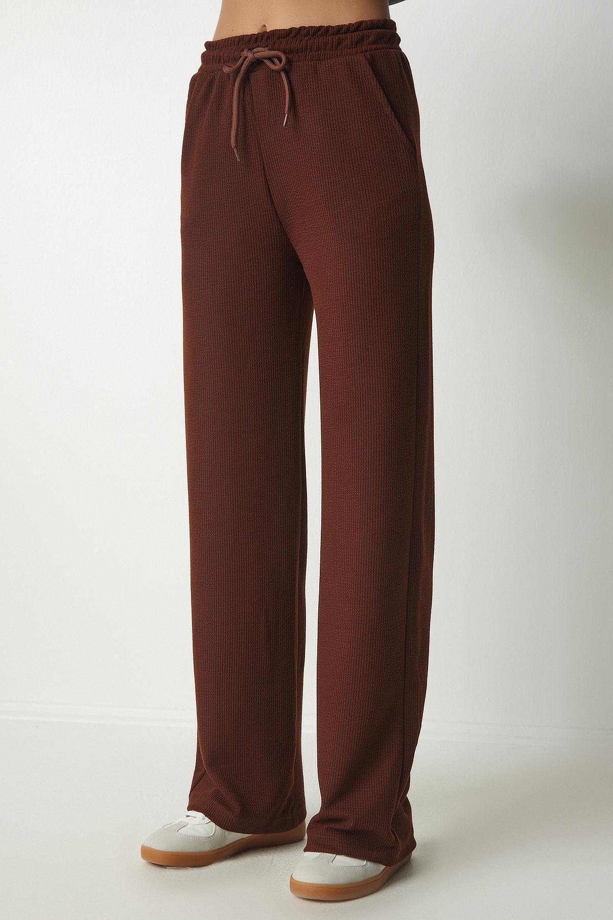 Happiness Istanbul - Brown Camisole Pocket Sweatpants