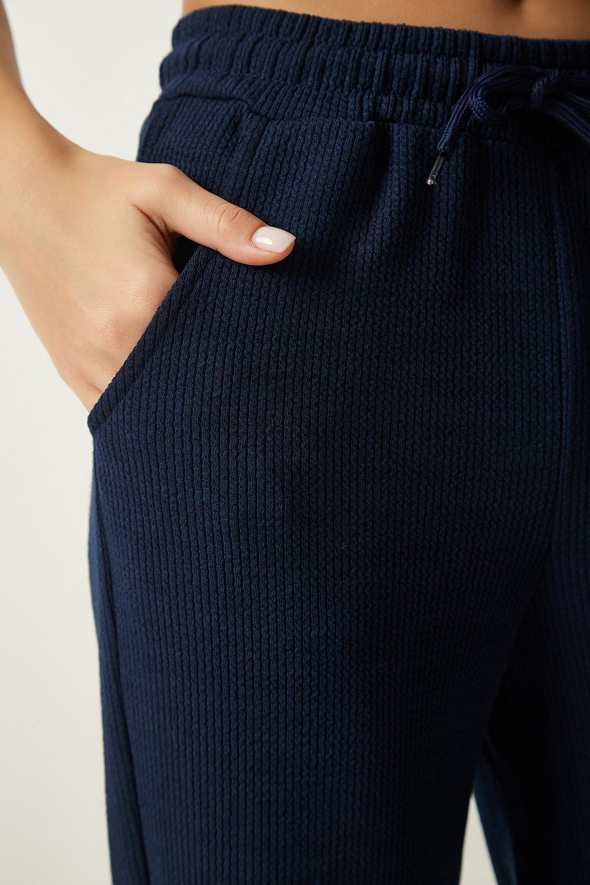 Navy Camisole Pocket Sweatpants, , large image number 3