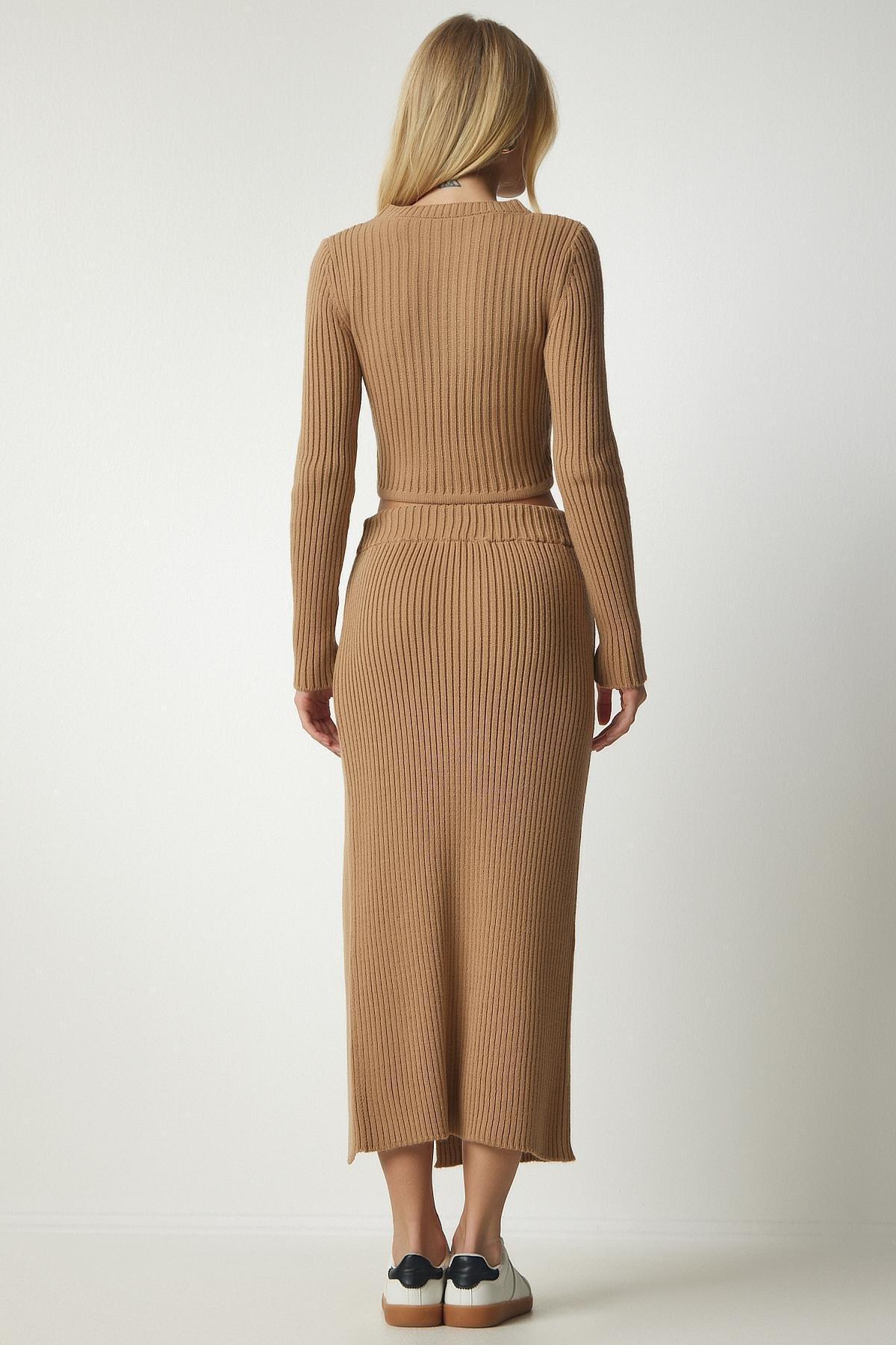 Happiness Istanbul - Beige Ribbed Co-Ord Set