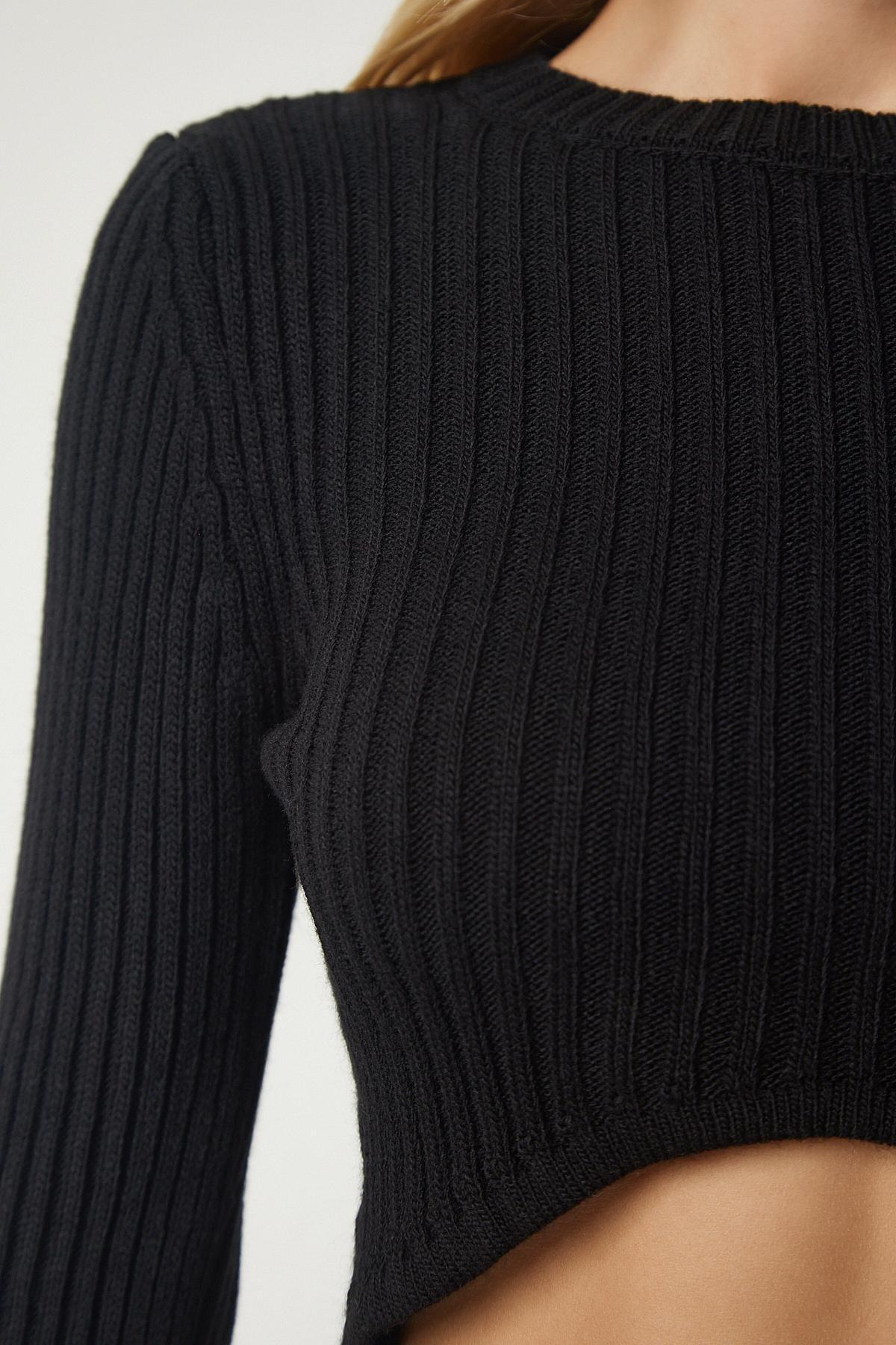 Black Ribbed Co-Ord Set, BLACK, large image number 3