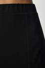 Happiness - Black Slit Woven Midi Skirt