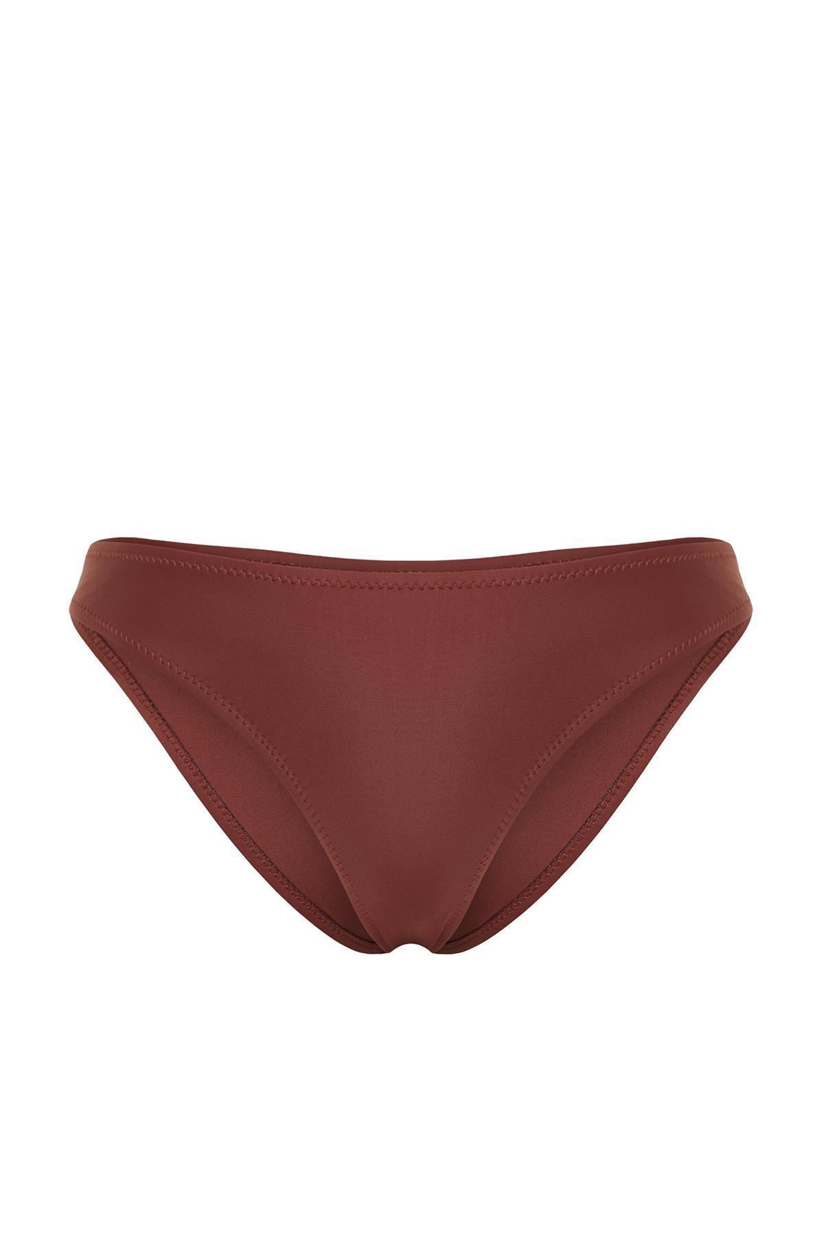 Trendyol - Brown Regular Bikini Bottom