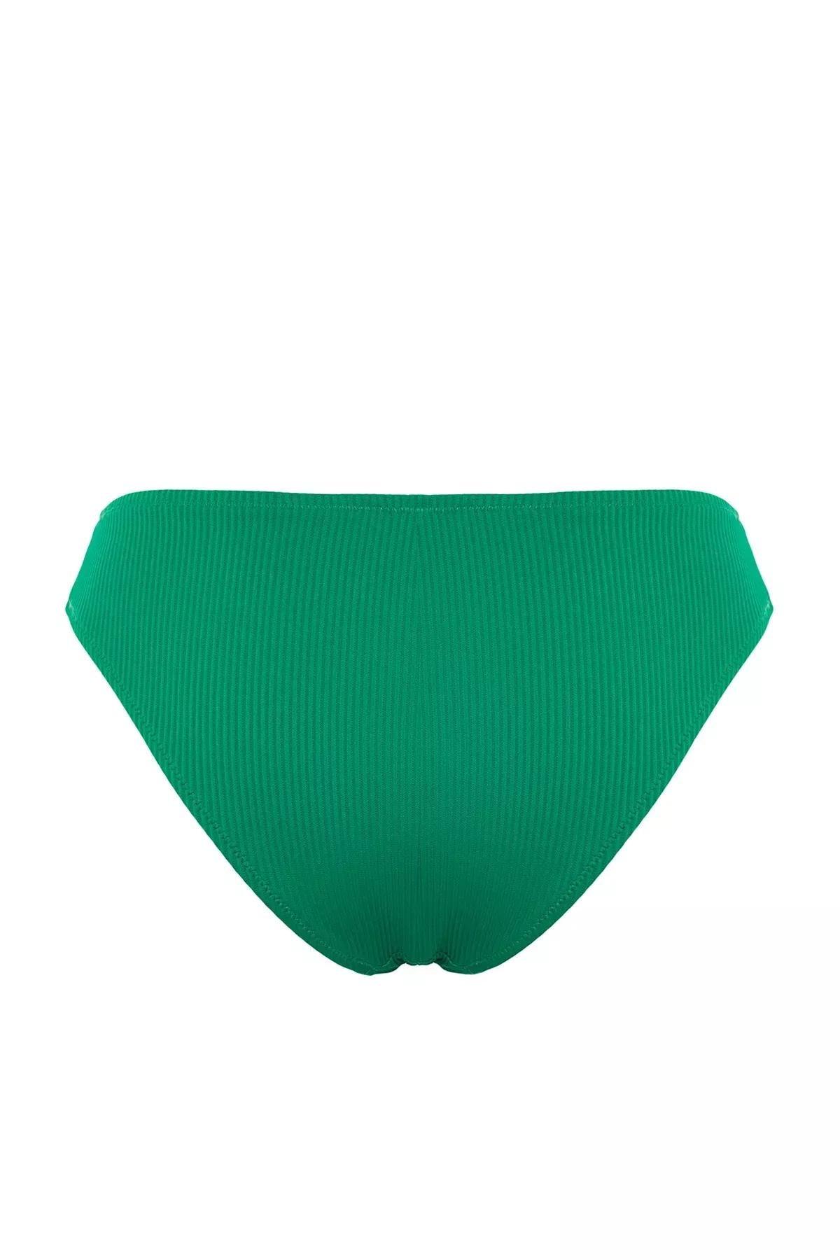 Green Textured Bikini Bottoms, , large image number 5