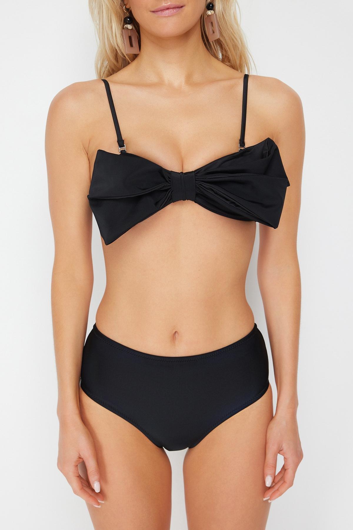 Black Strapless High Leg Bikini Set, C101_2094, large image number 4