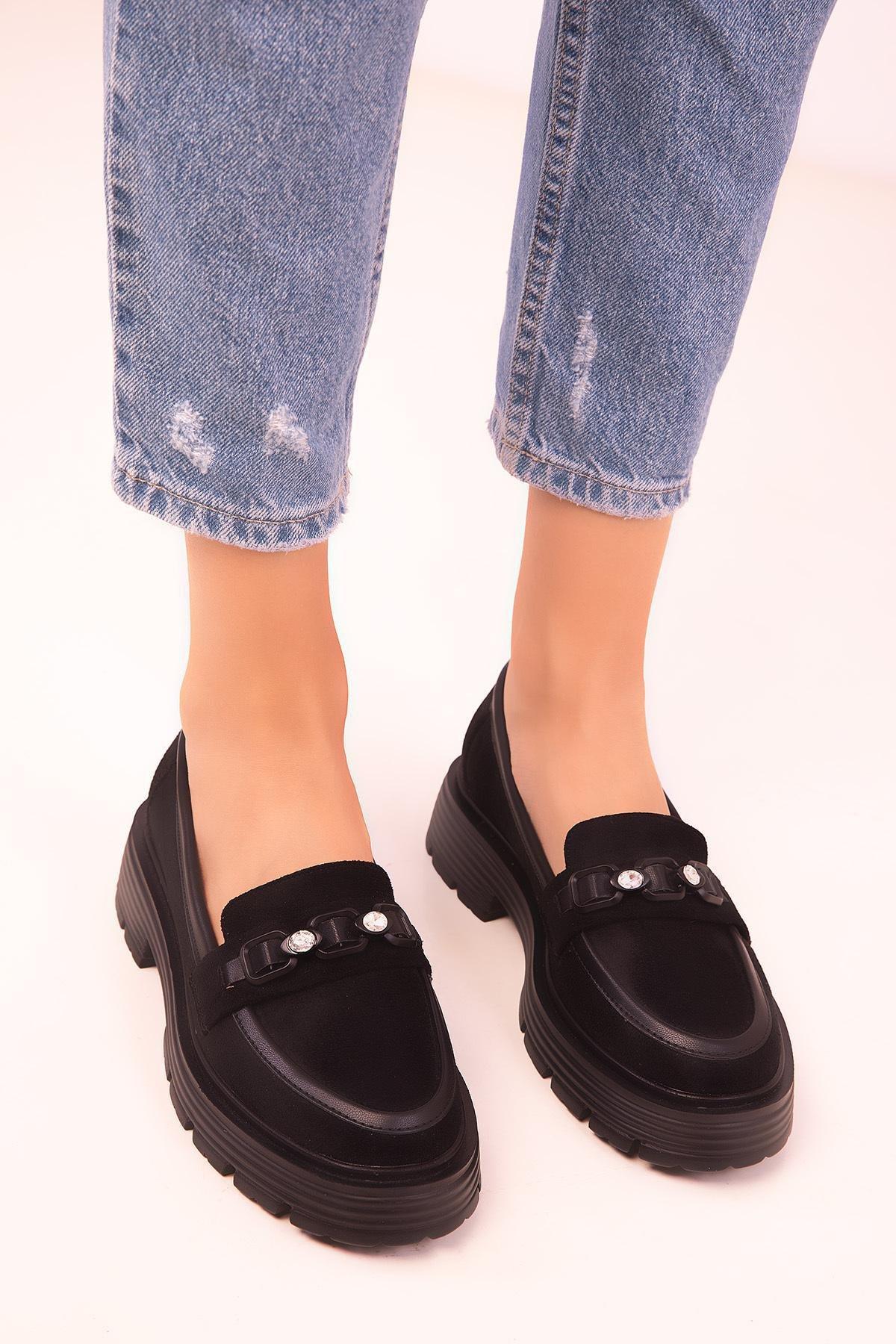 Black Suede Casual Shoes, , large image number 3