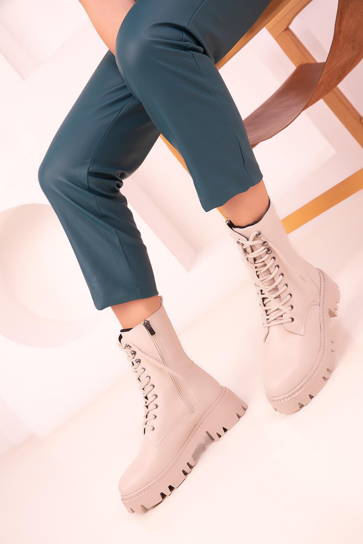 Beige High Boots, , large image number 2