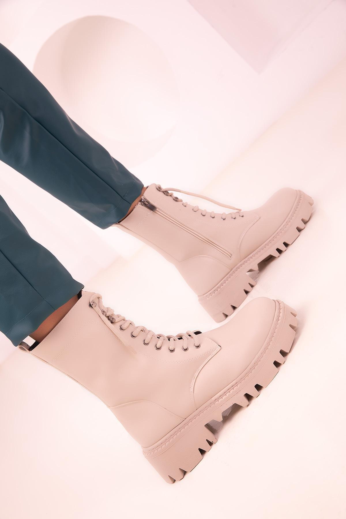 Beige High Boots, , large image number 4