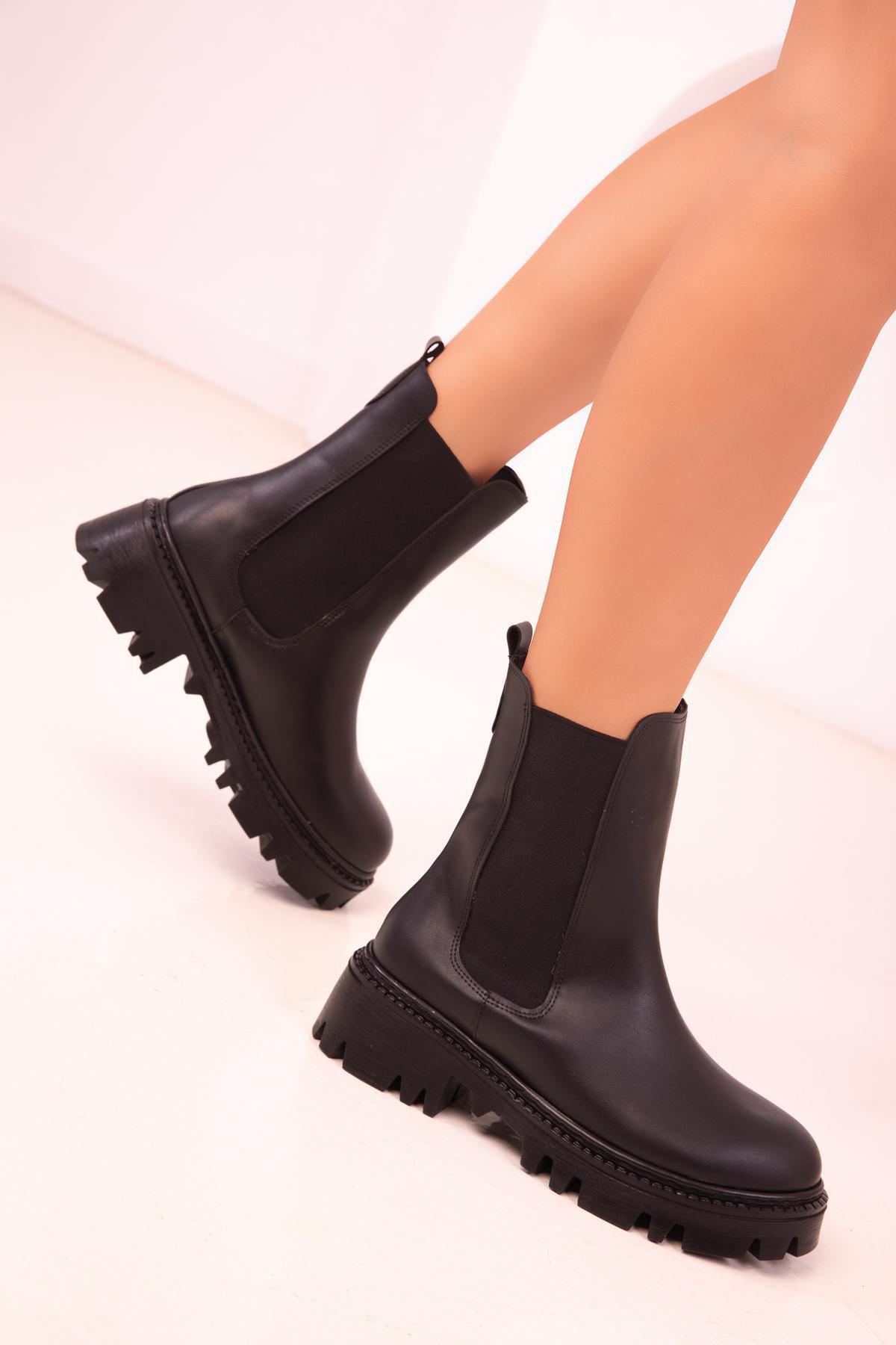 Black Lace Less High Boots, , large image number 2