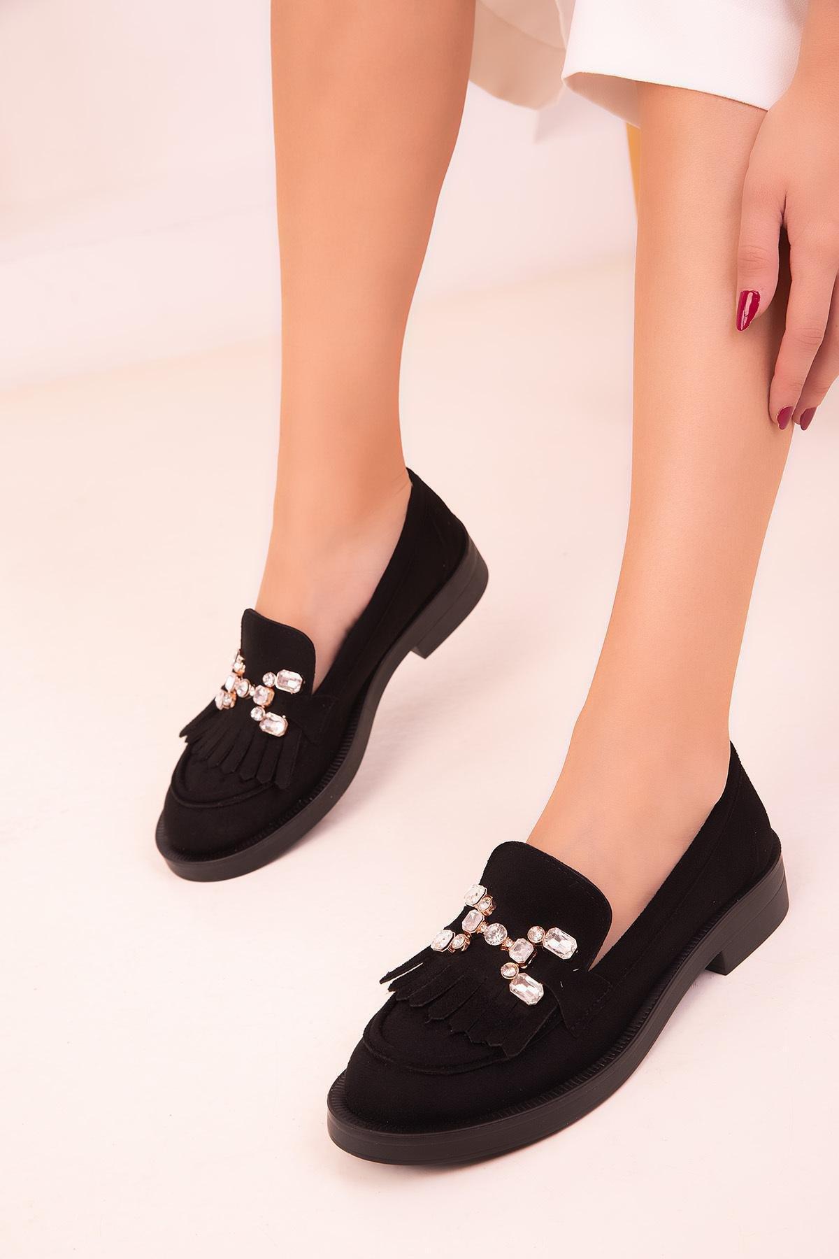 Black Suede Casual Shoes, , large image number 1