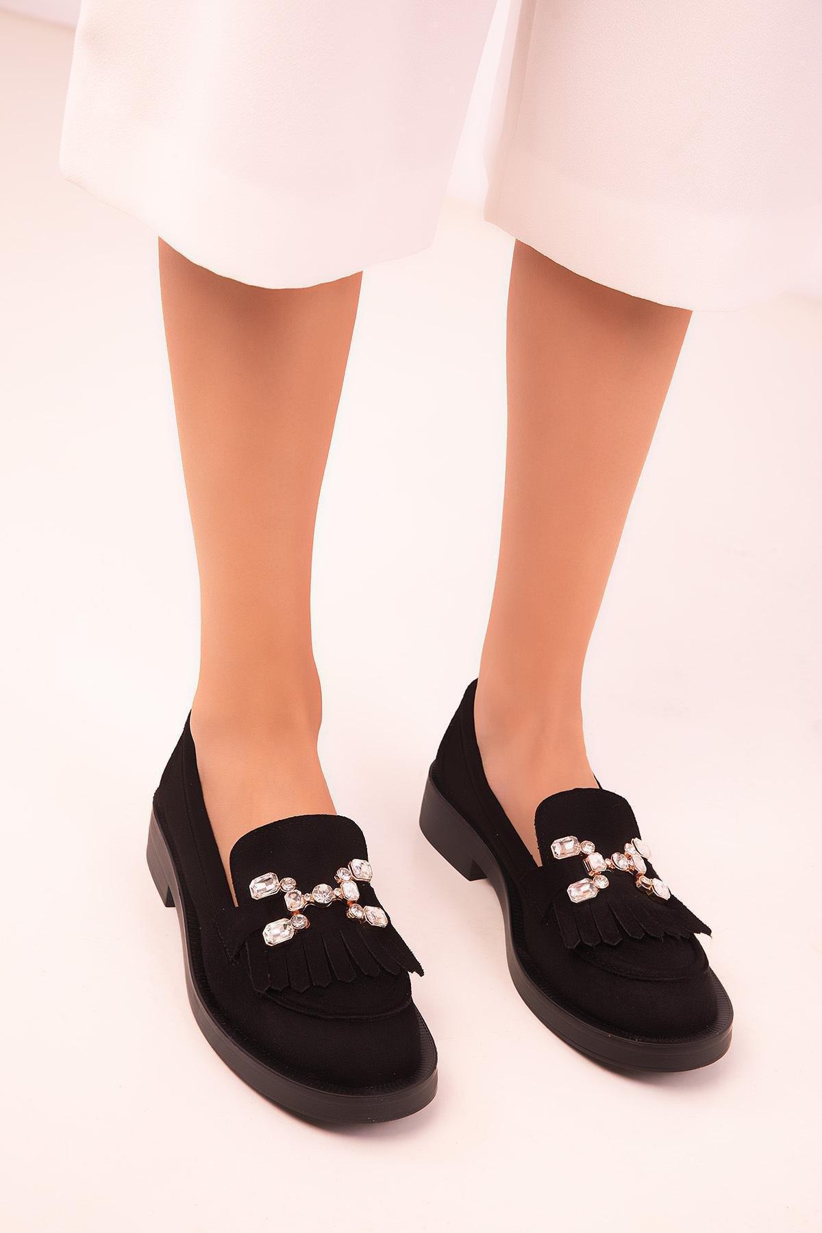 Black Suede Casual Shoes, , large image number 2