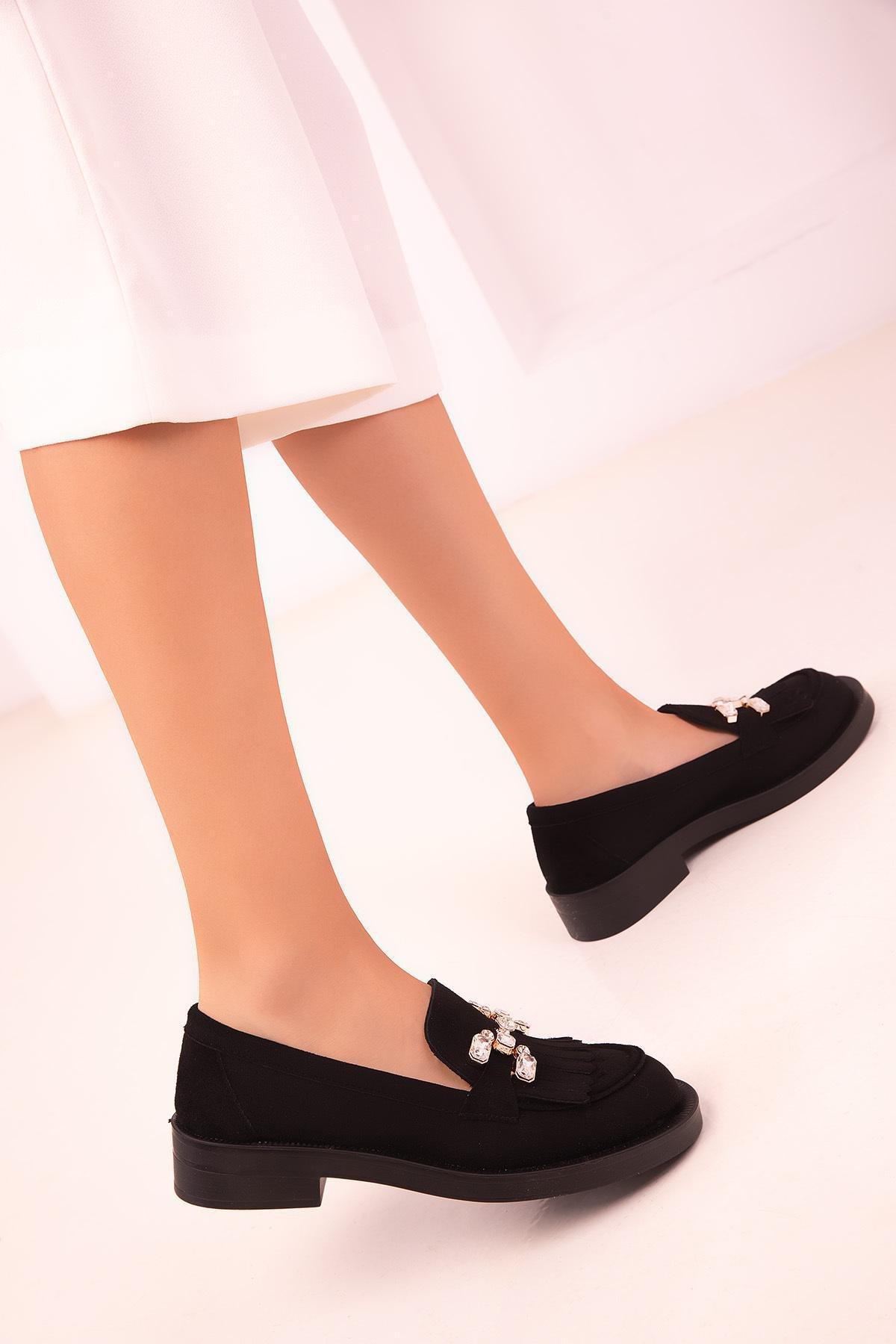 Black Suede Casual Shoes, , large image number 3