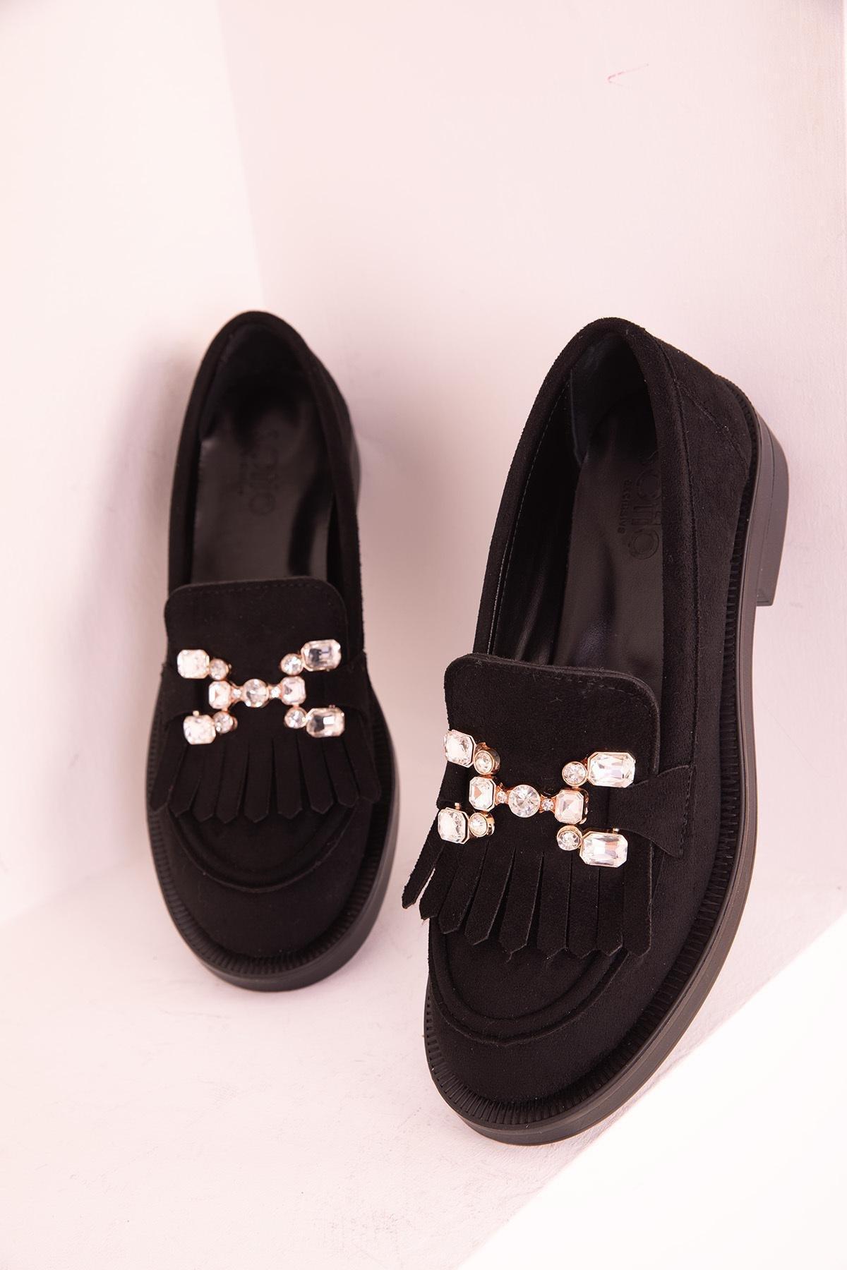 Black Suede Casual Shoes, , large image number 4