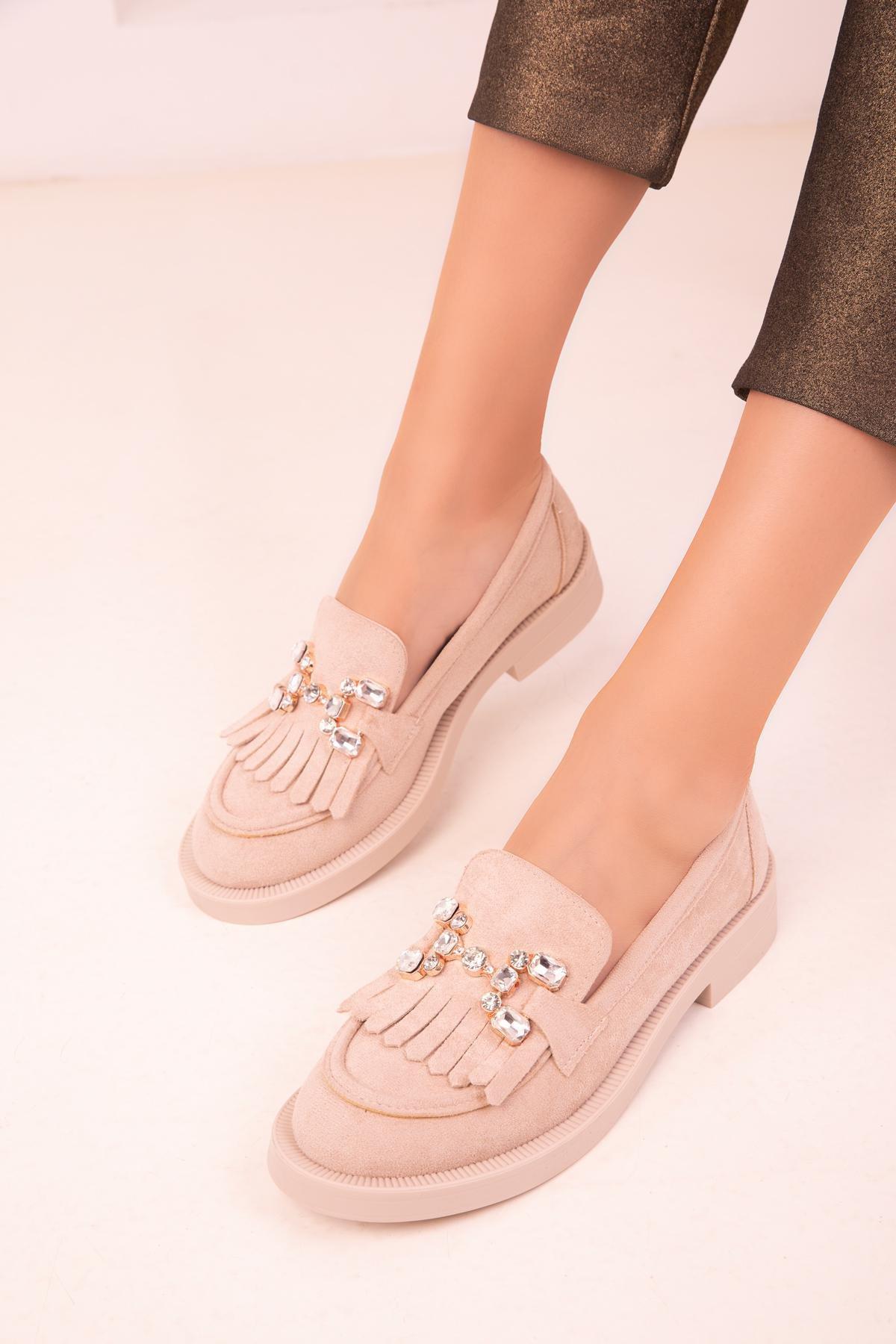Beige Suede Casual Shoes, , large image number 0