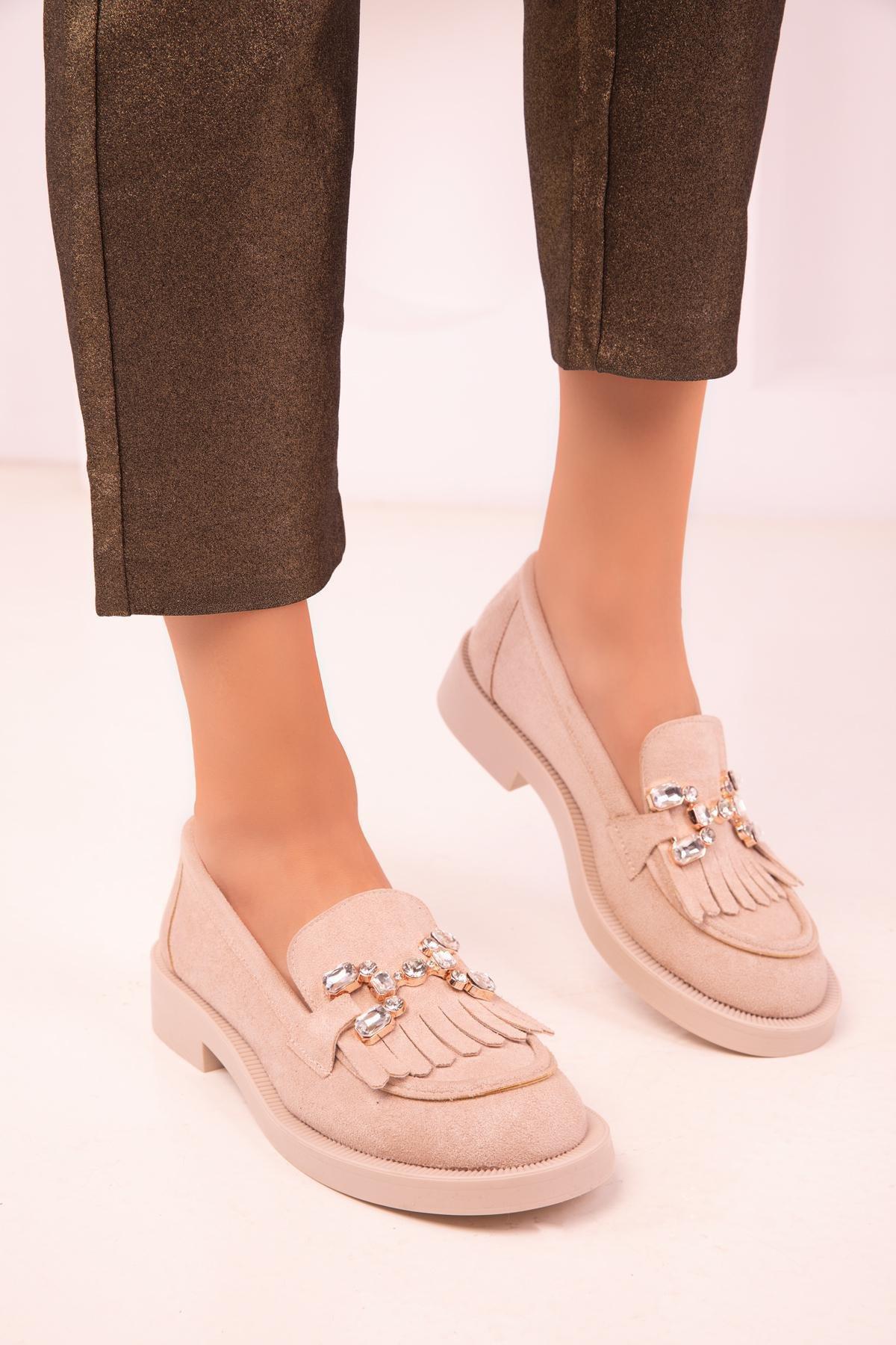 Beige Suede Casual Shoes, , large image number 2