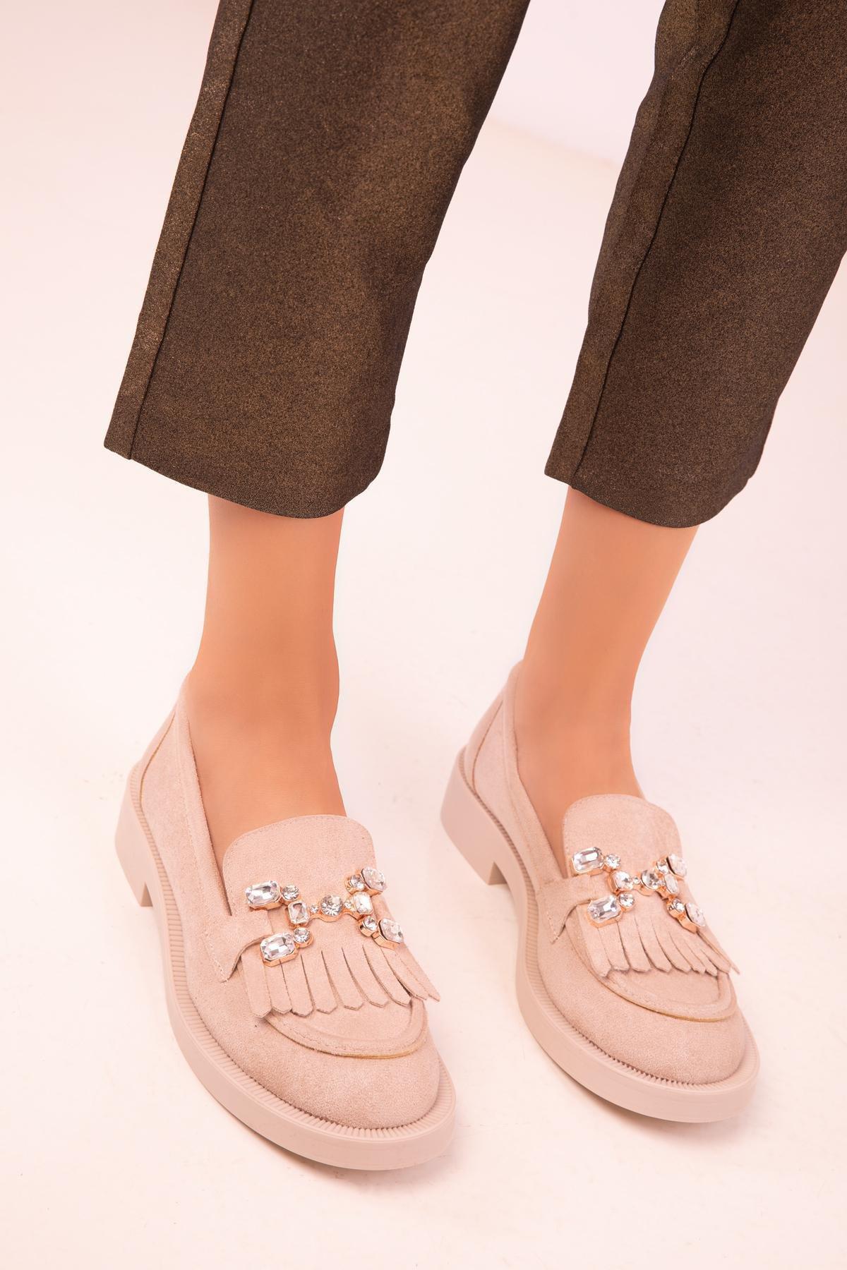 Beige Suede Casual Shoes, , large image number 3