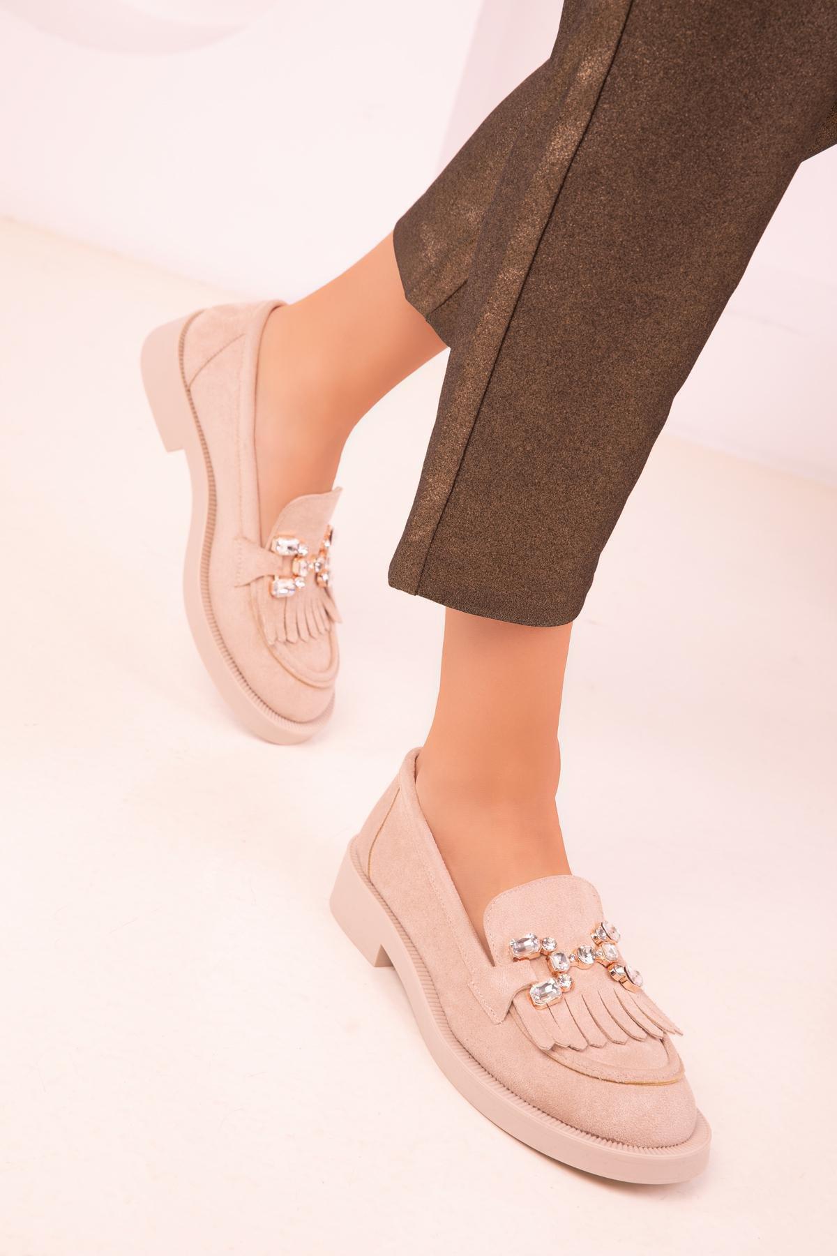Beige Suede Casual Shoes, , large image number 4