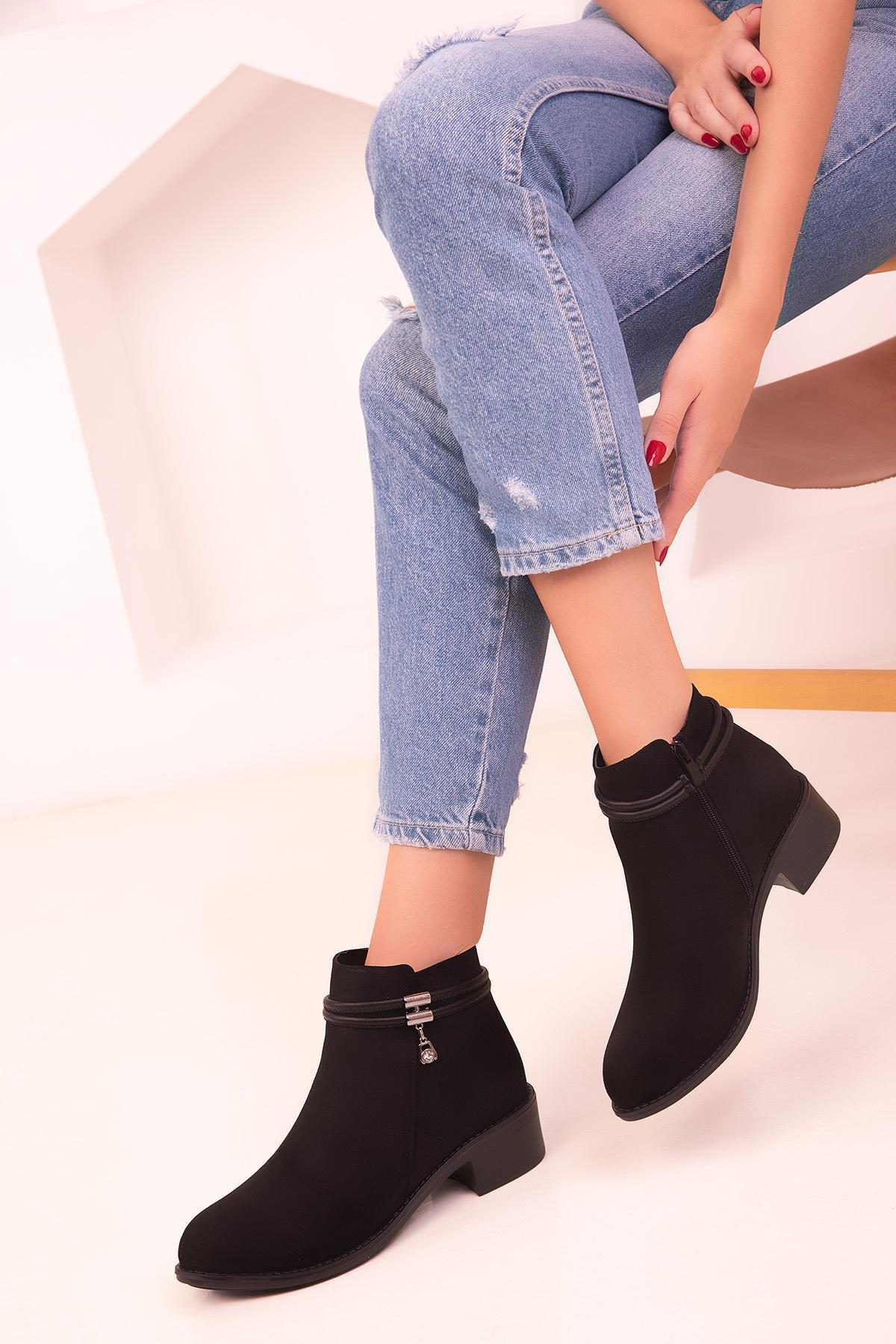 Black Suede Boots, , large image number 1