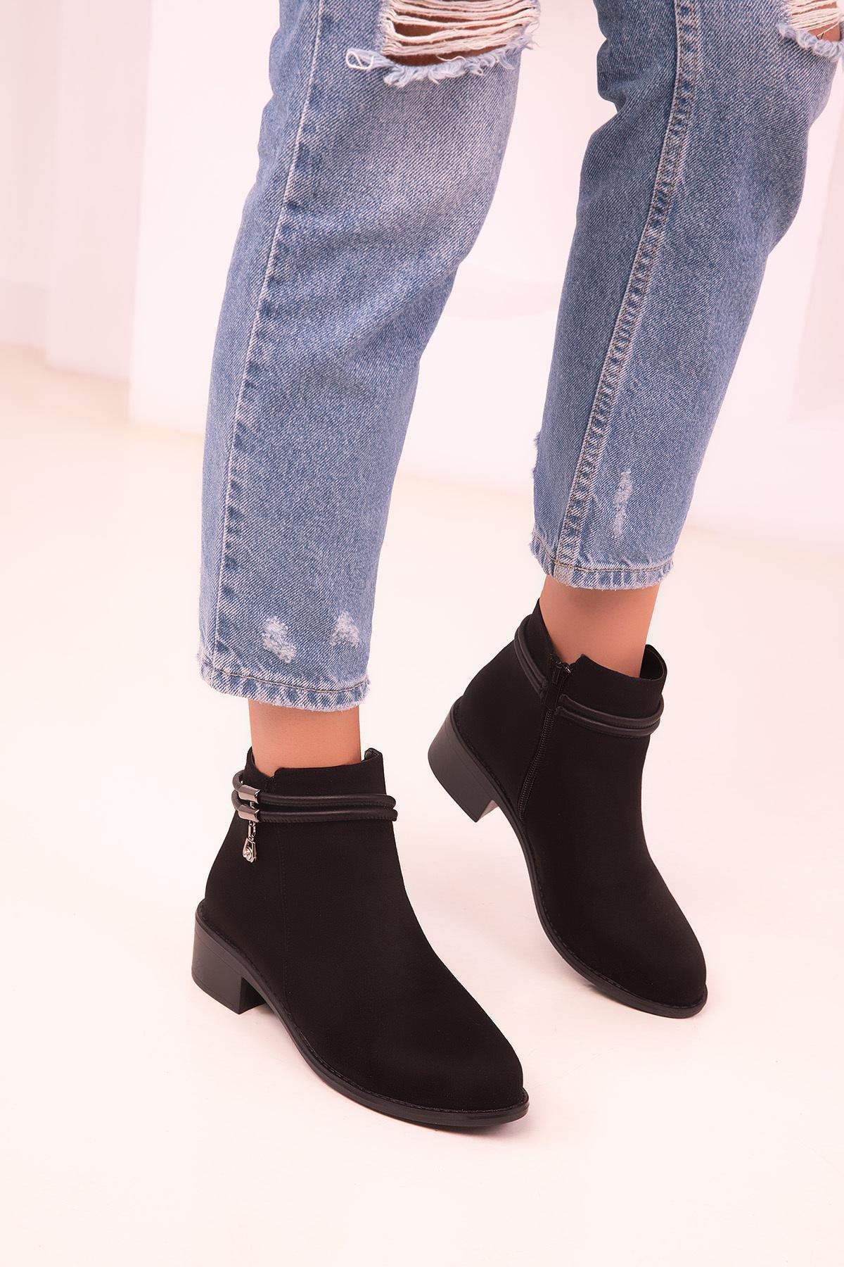 Black Suede Boots, , large image number 3