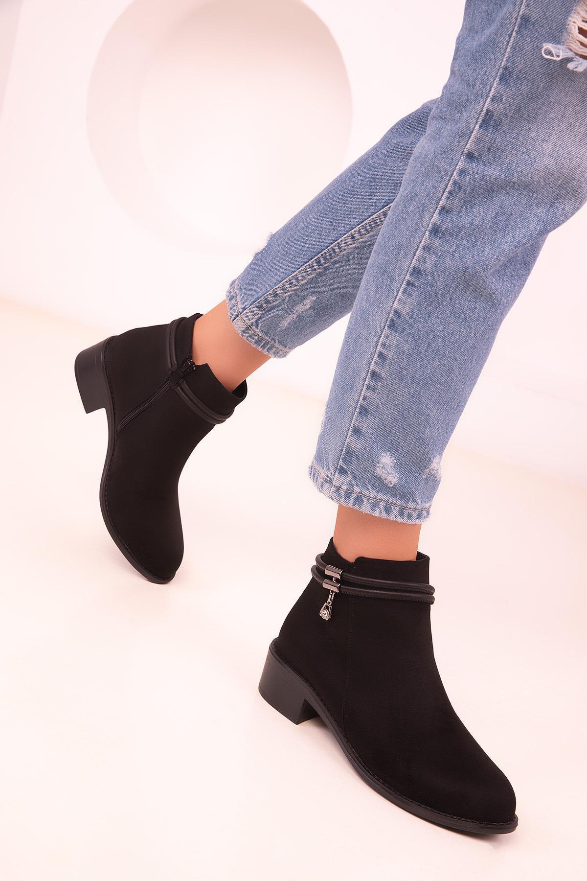 Black Suede Boots, , large image number 4