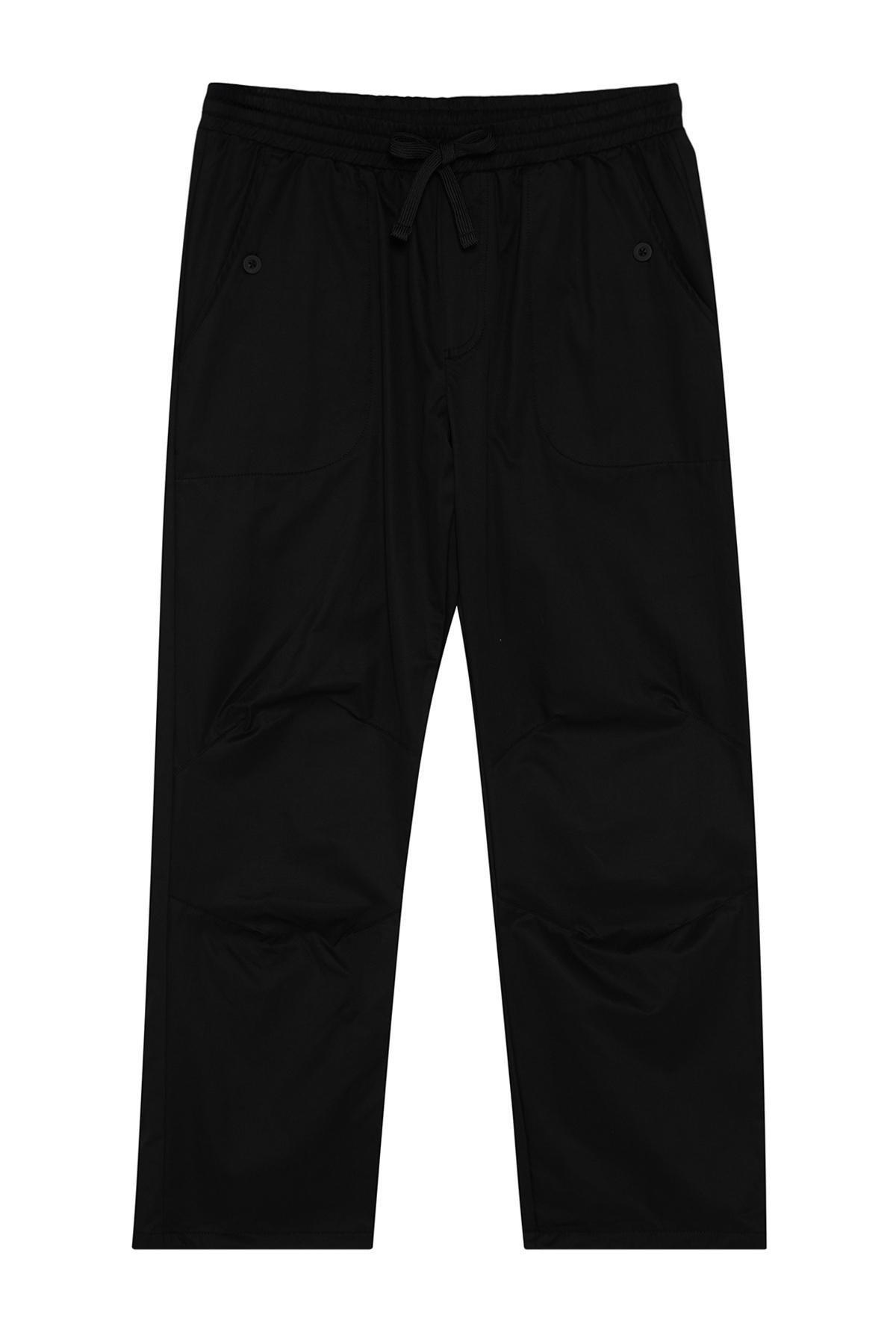 Trendyol - Black Lace-Up Detail Regular Fit Pants