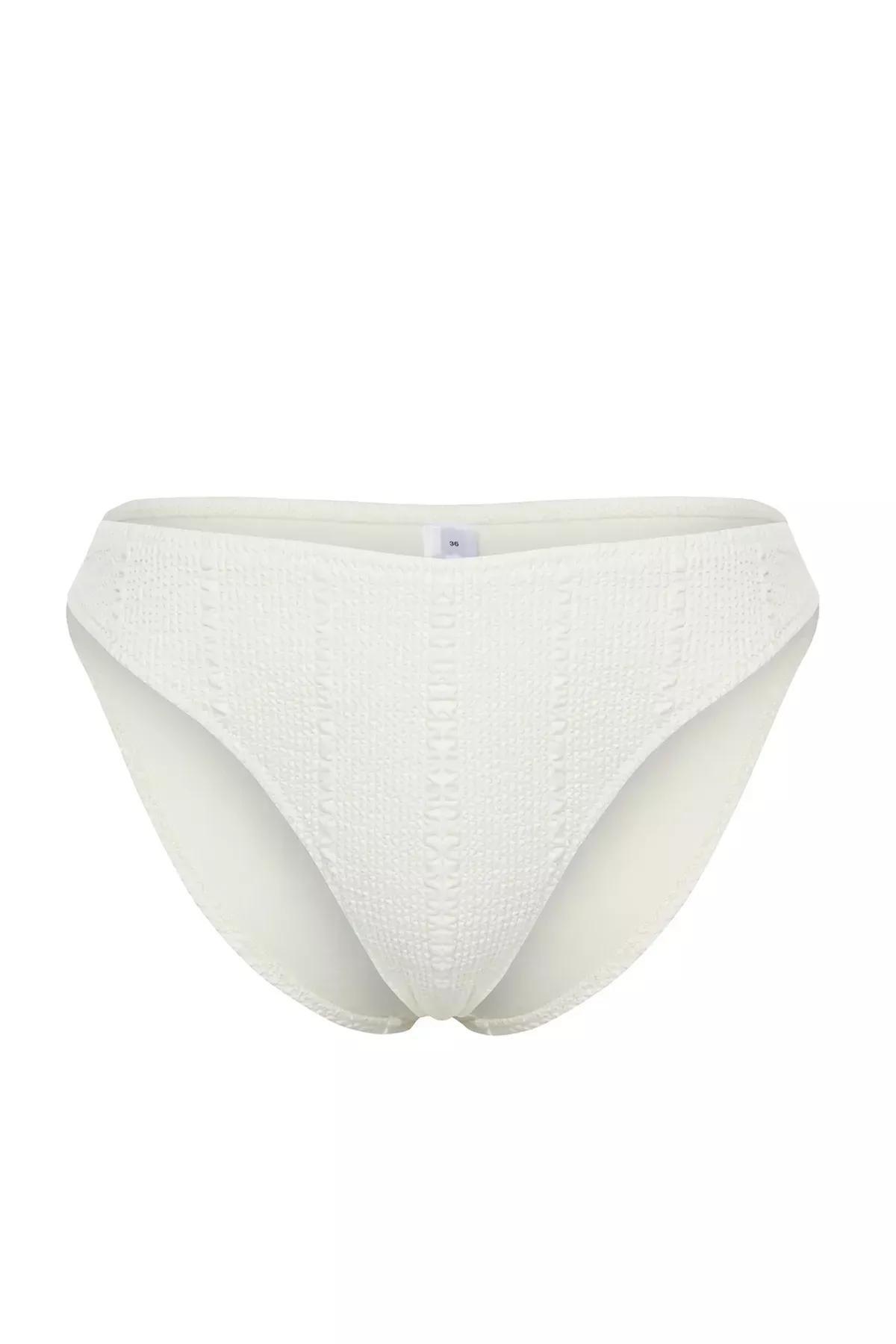 Ecru Textured Bikini Bottom, C101_1635, large image number 4