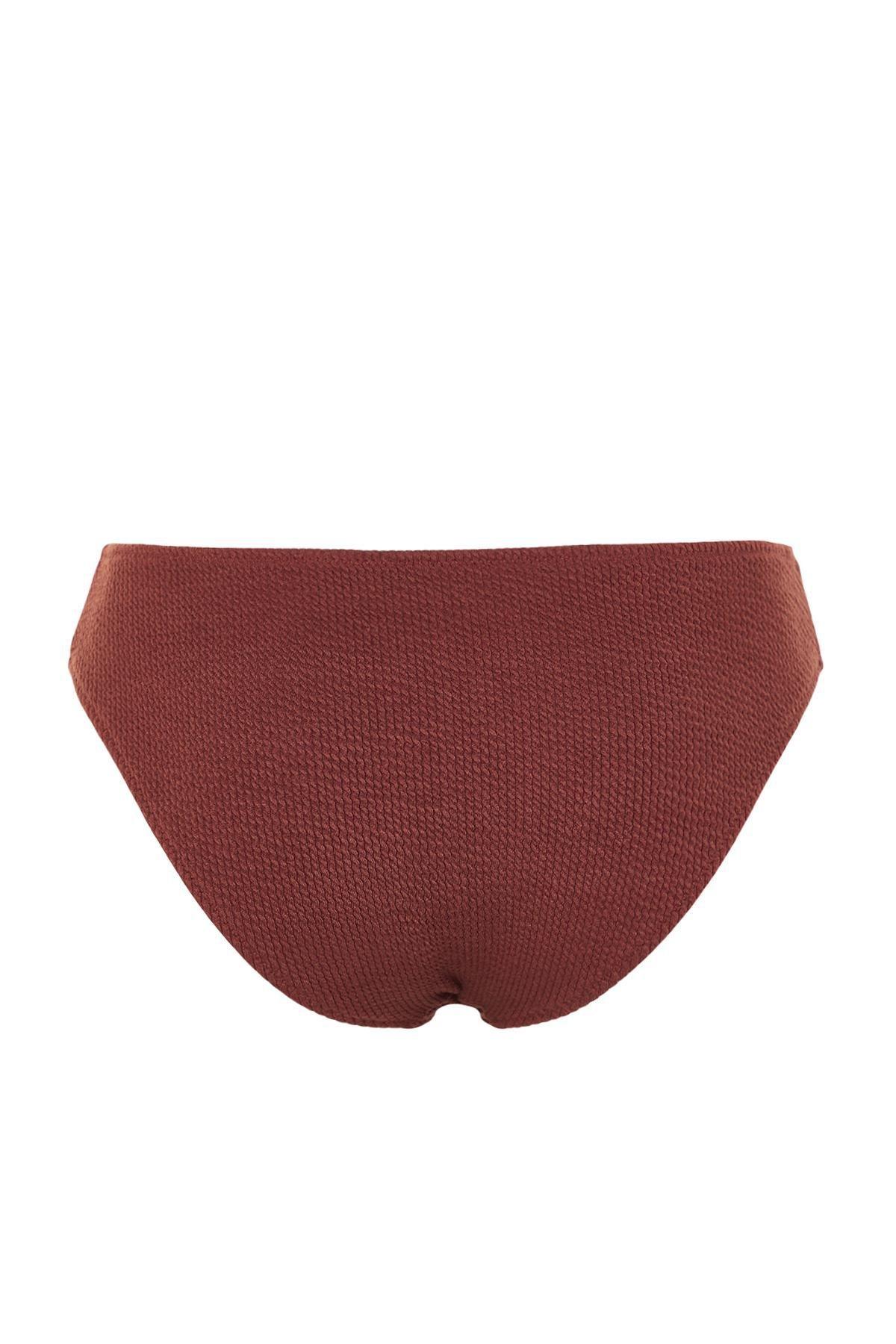 Brown Textured Bikini Bottom, , large image number 5
