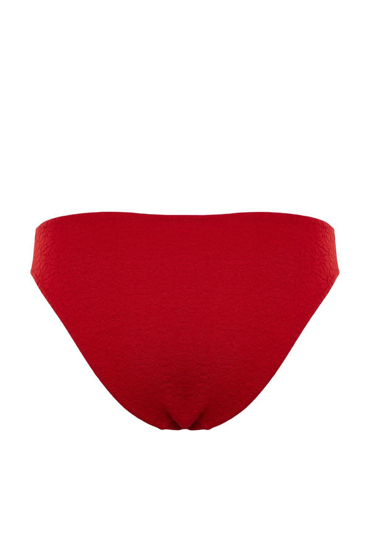 Red Textured Bikini Bottom, , large image number 5