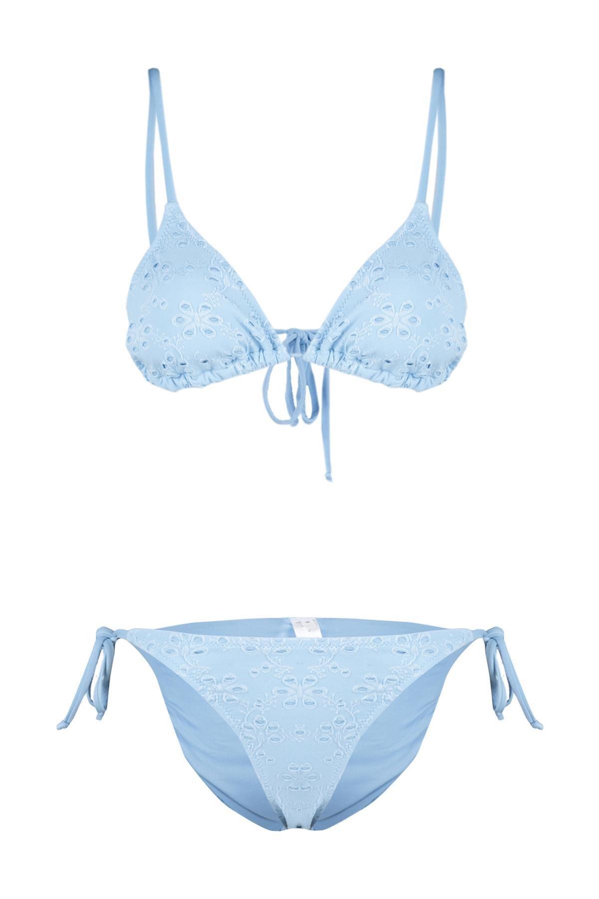 Blue Triangle Bikini Set, , large image number 3