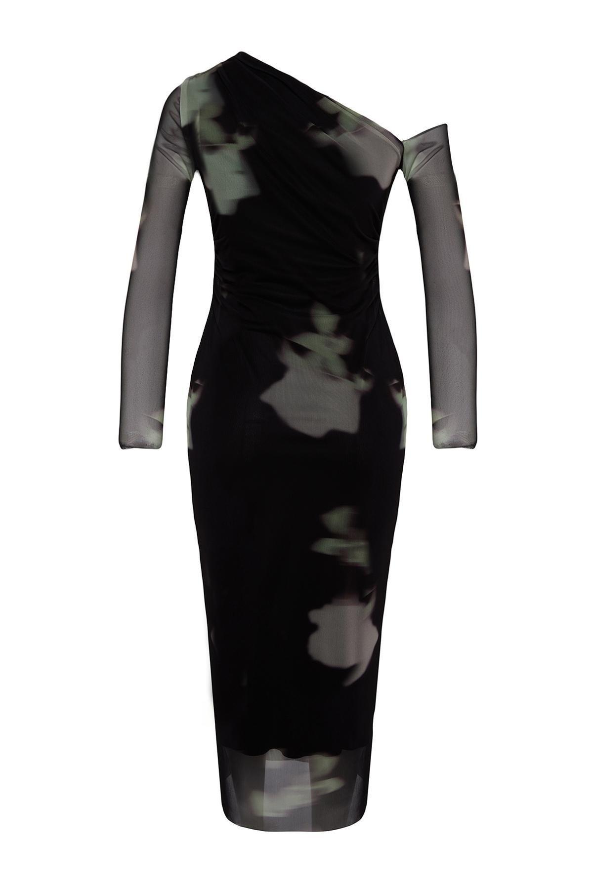 Multicolour Floral Patterned Occasionwear Dress, , large image number 5