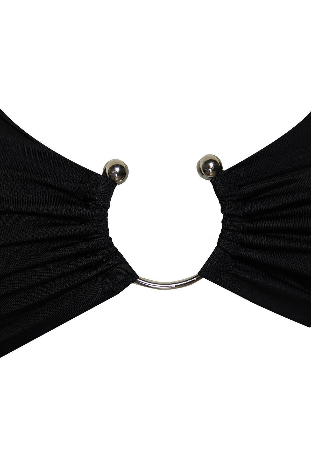 Black Bralette Accessory Bikini Set, , large image number 5