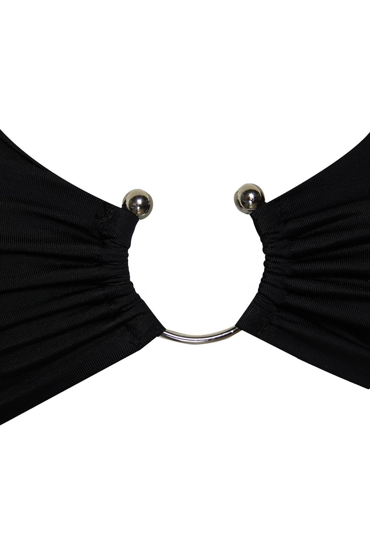 Trendyol - Black Bralette Accessory Bikini Set