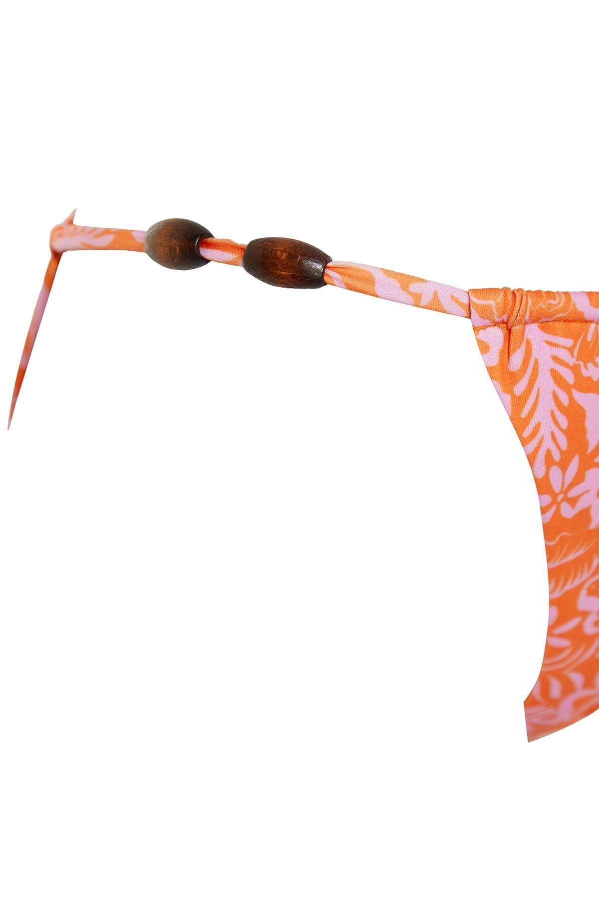 طقم بيكيني برازيليان بنقشة زهور، ألوان متعددة, Orange-Multicolor, large image number 5