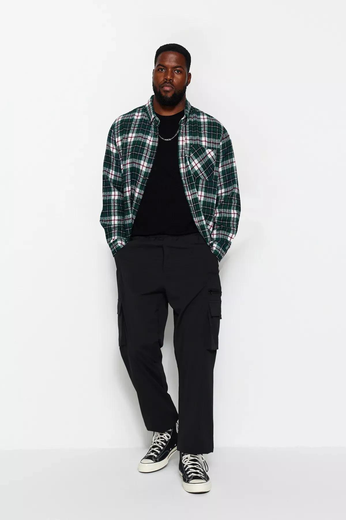 Black Plain Jogger Trousers, , large image number 0