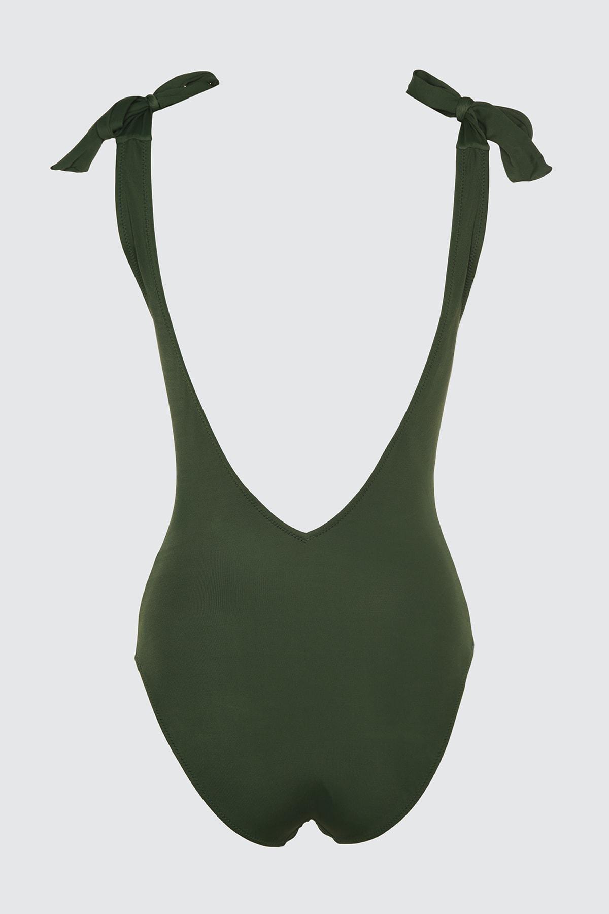 Green Plain Swimsuit, , large image number 5