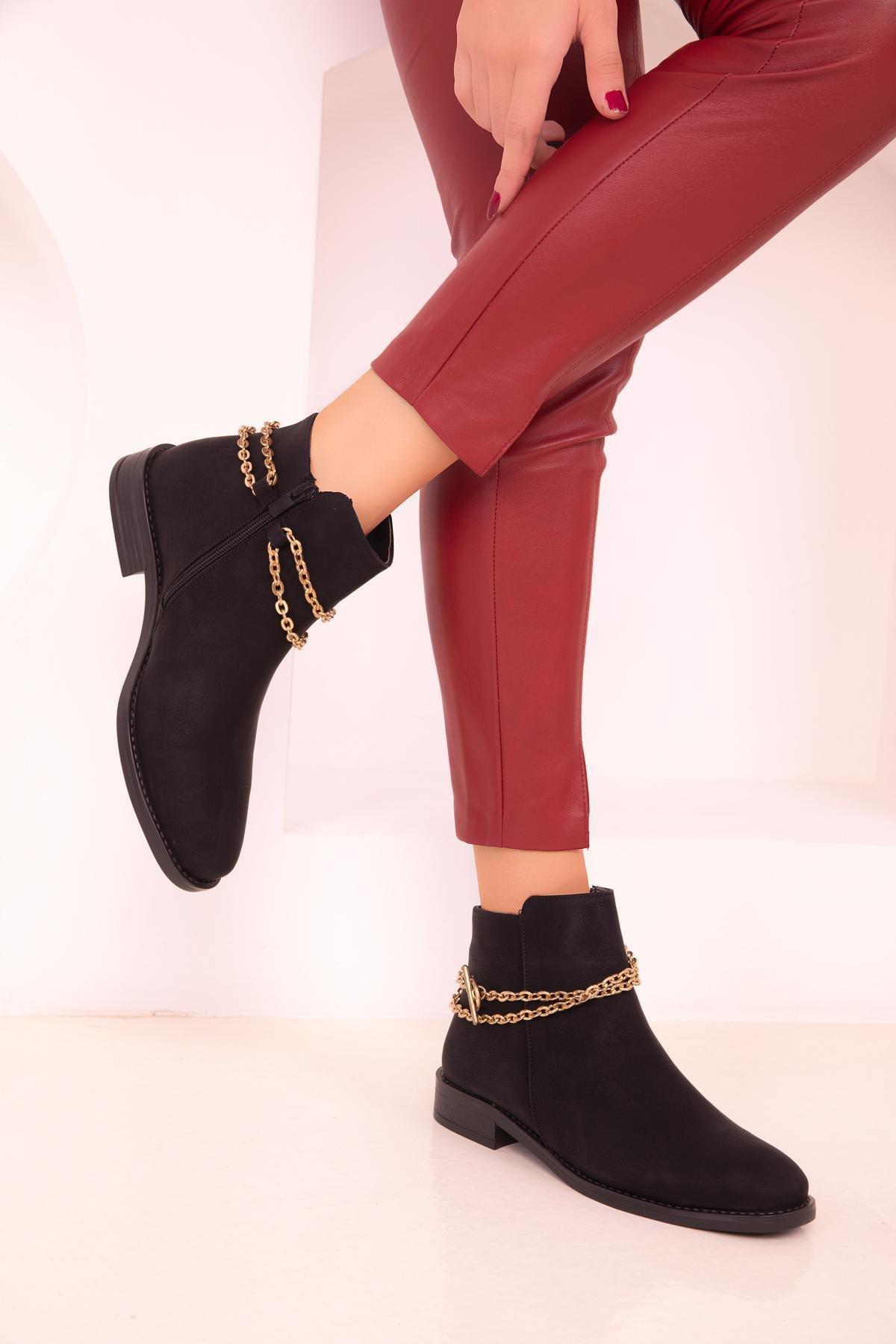 Black Leather Boots, , large image number 0